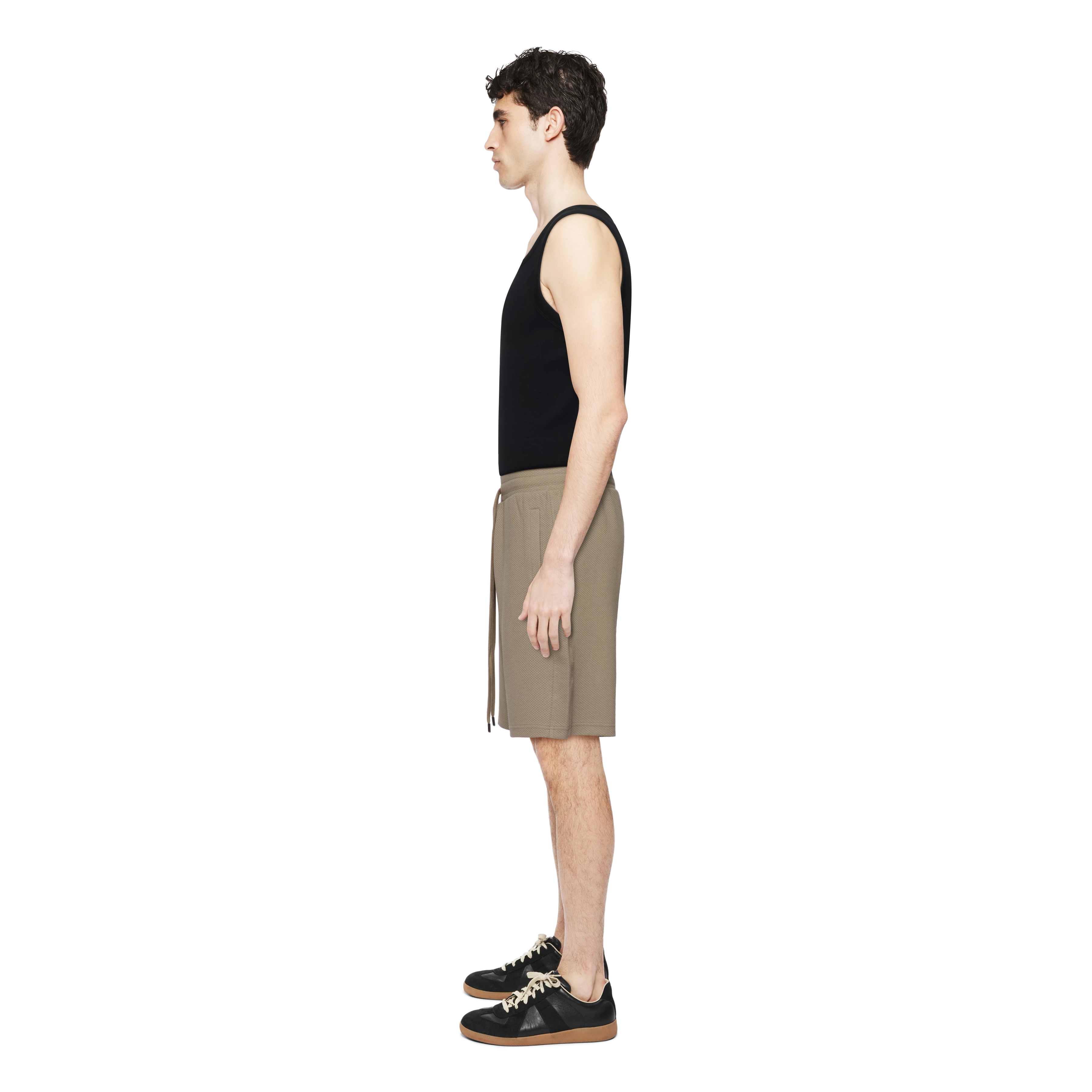 BRIKKO - Casual korte broek in katoenmix - heren - bruin - Seitenansicht