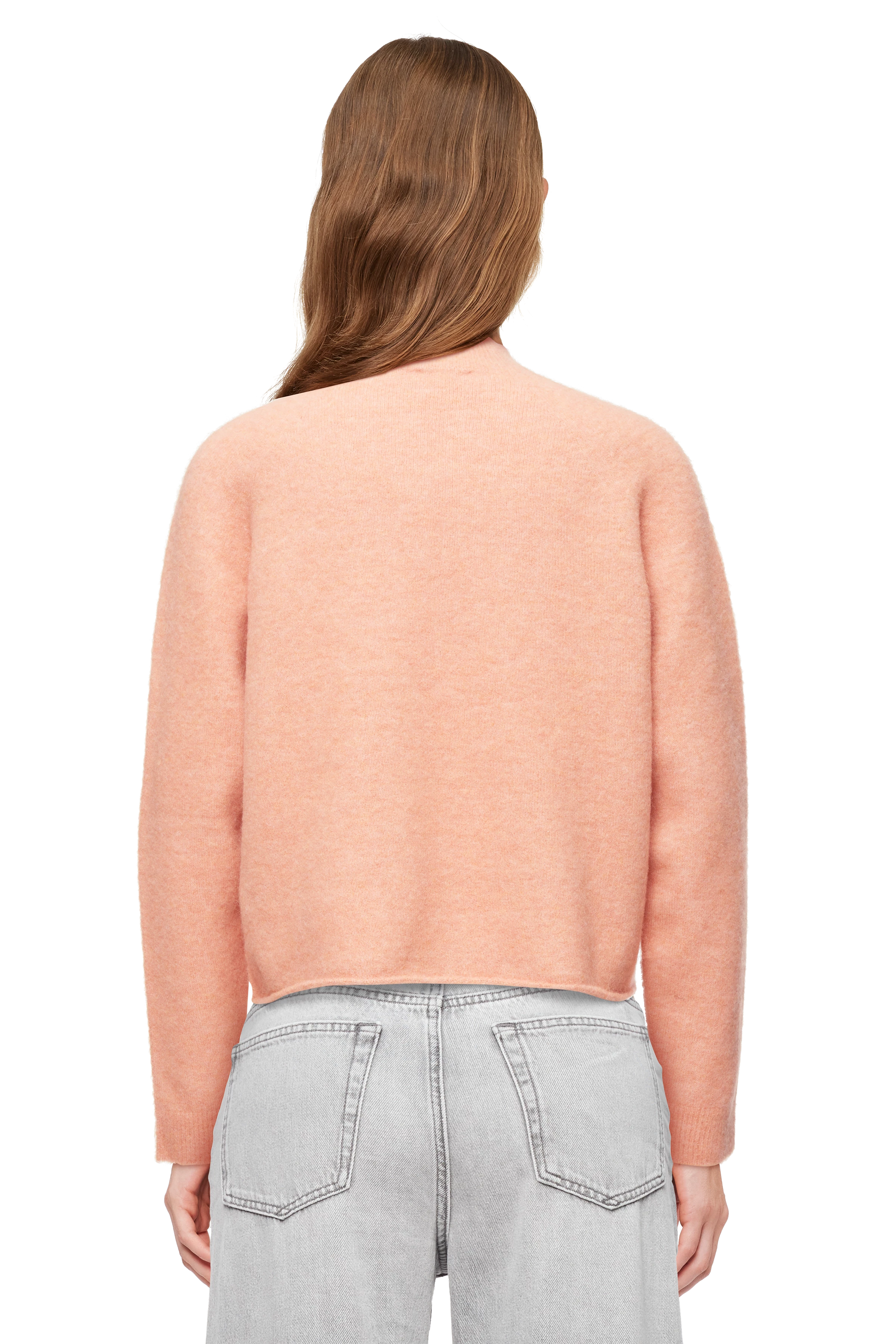 Pullover Pink Orange Pullover Damen Damen Strickpullover LOTIAMI