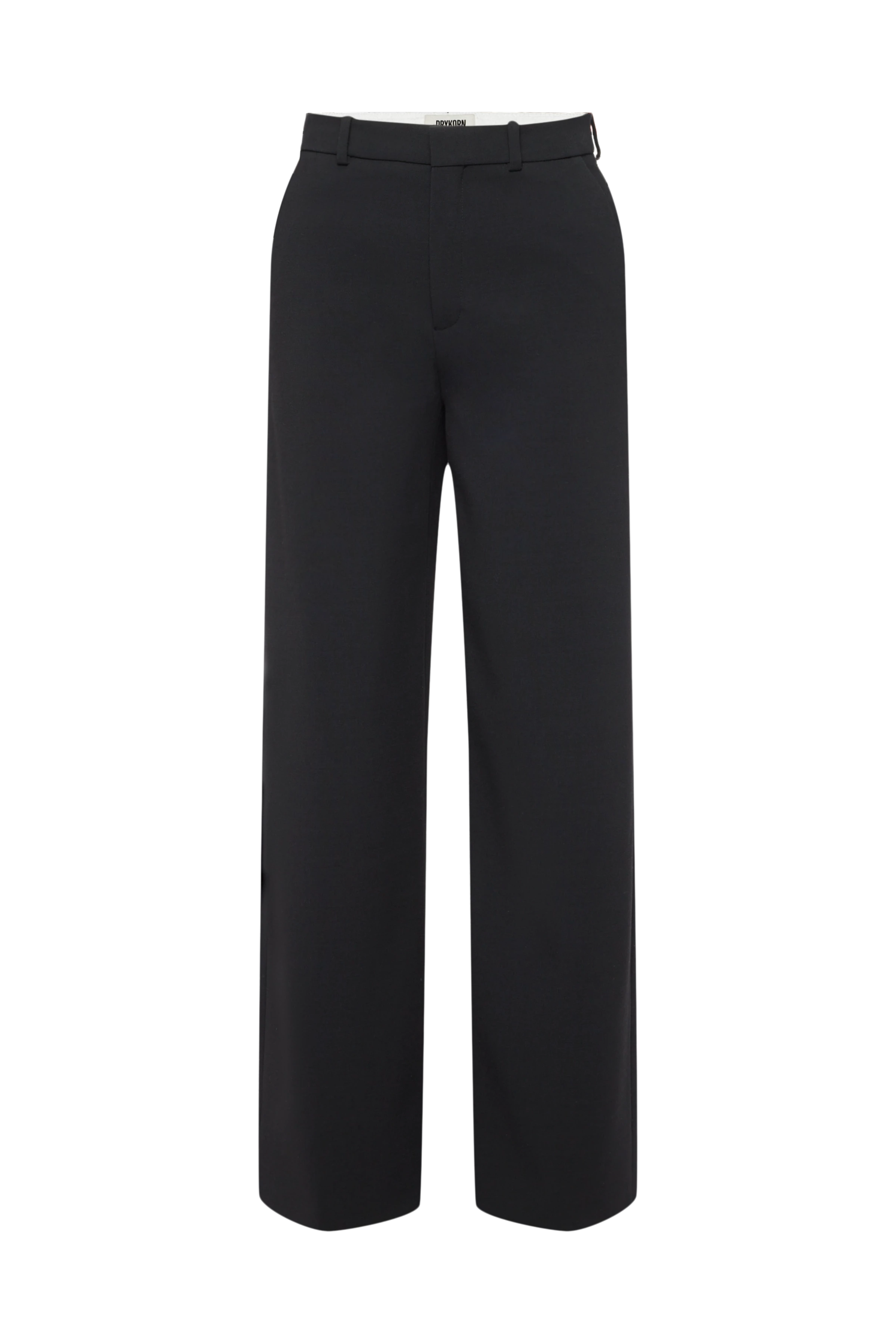 DESK - Hose mit Barrel-Leg in technischem Gabardine - Damen - schwarz - Freisteller Frontansicht