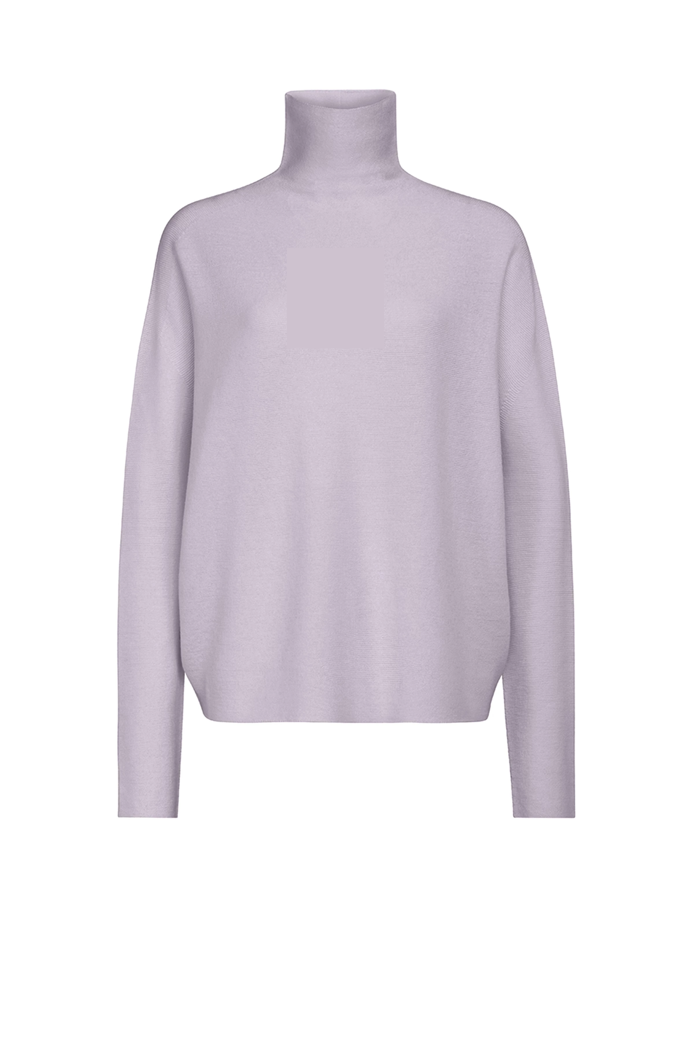 LIORA - Rullekravetrøje i merinould - women - lilla - Freisteller Frontansicht