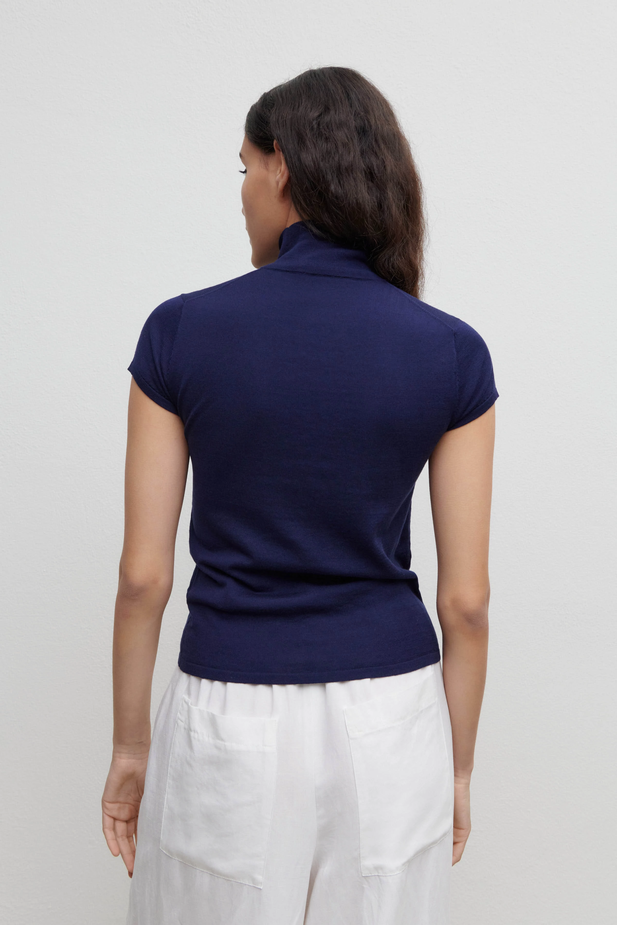 IRIMA - cotton-silk mix t-shirt - women - blue - Rückansicht