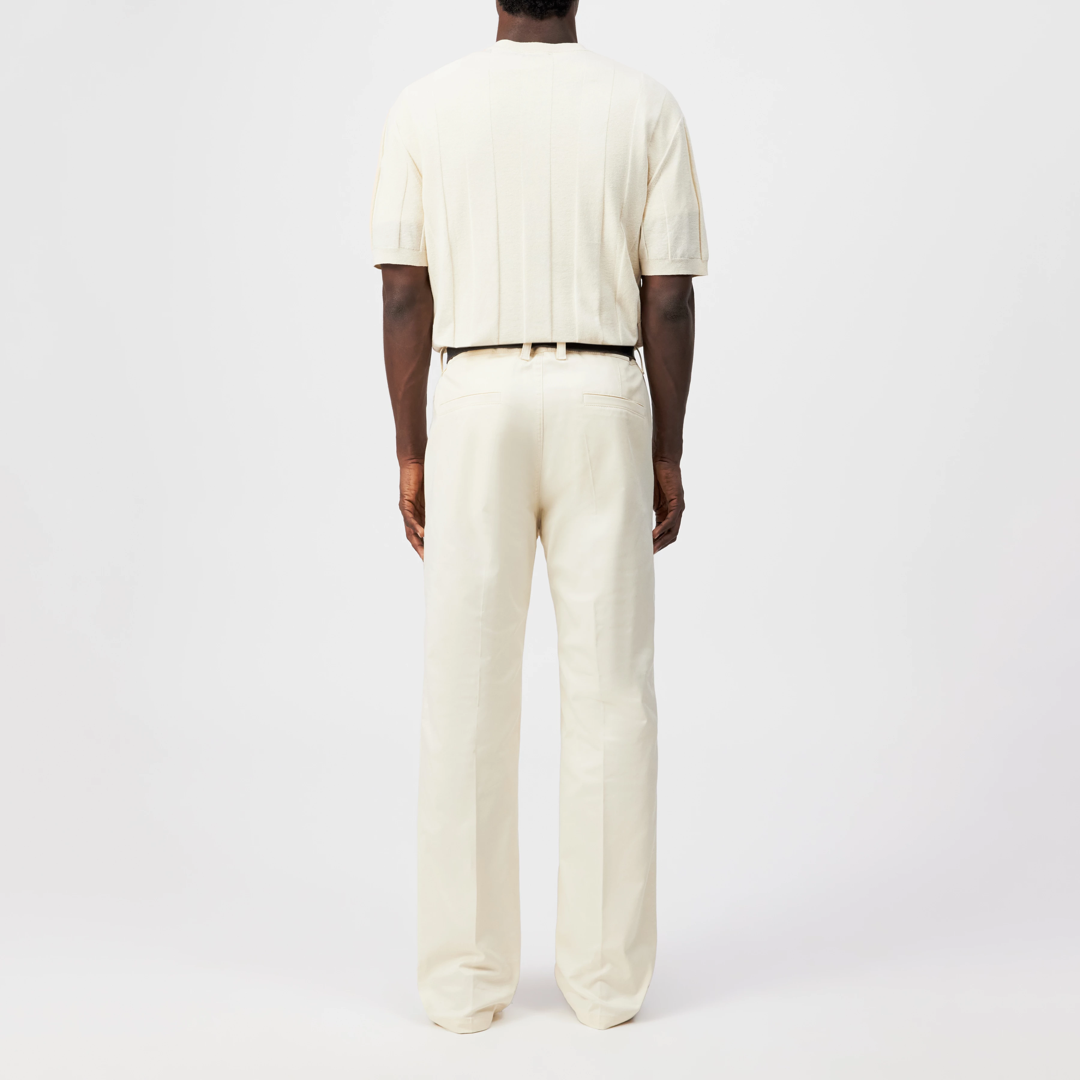 TAVIC - Moderne Chino in Baumwoll-Gabardine - Herren - beige - Rückansicht