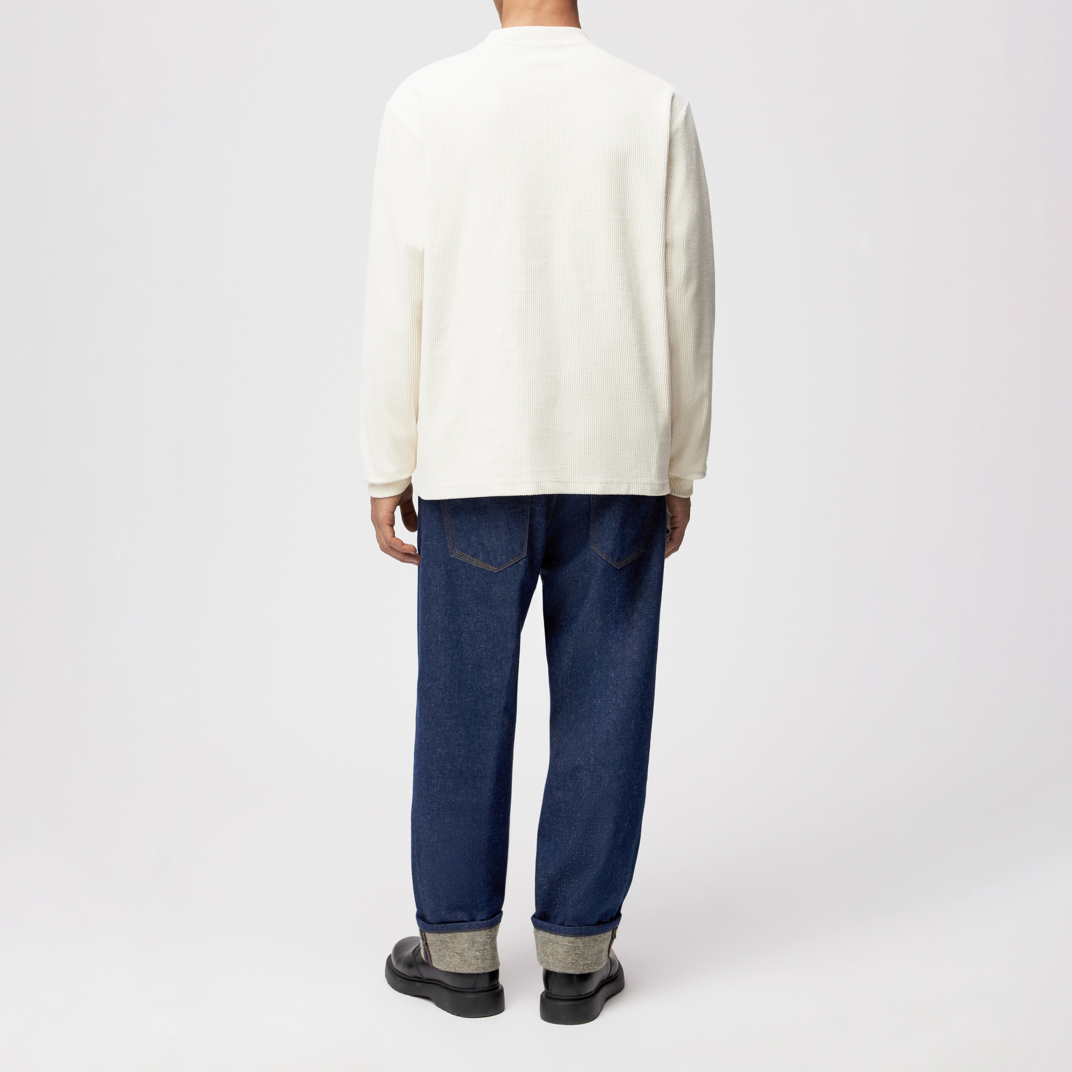 LAARK - Longsleeve in Rippstruktur - Herren - off white - Rückansicht