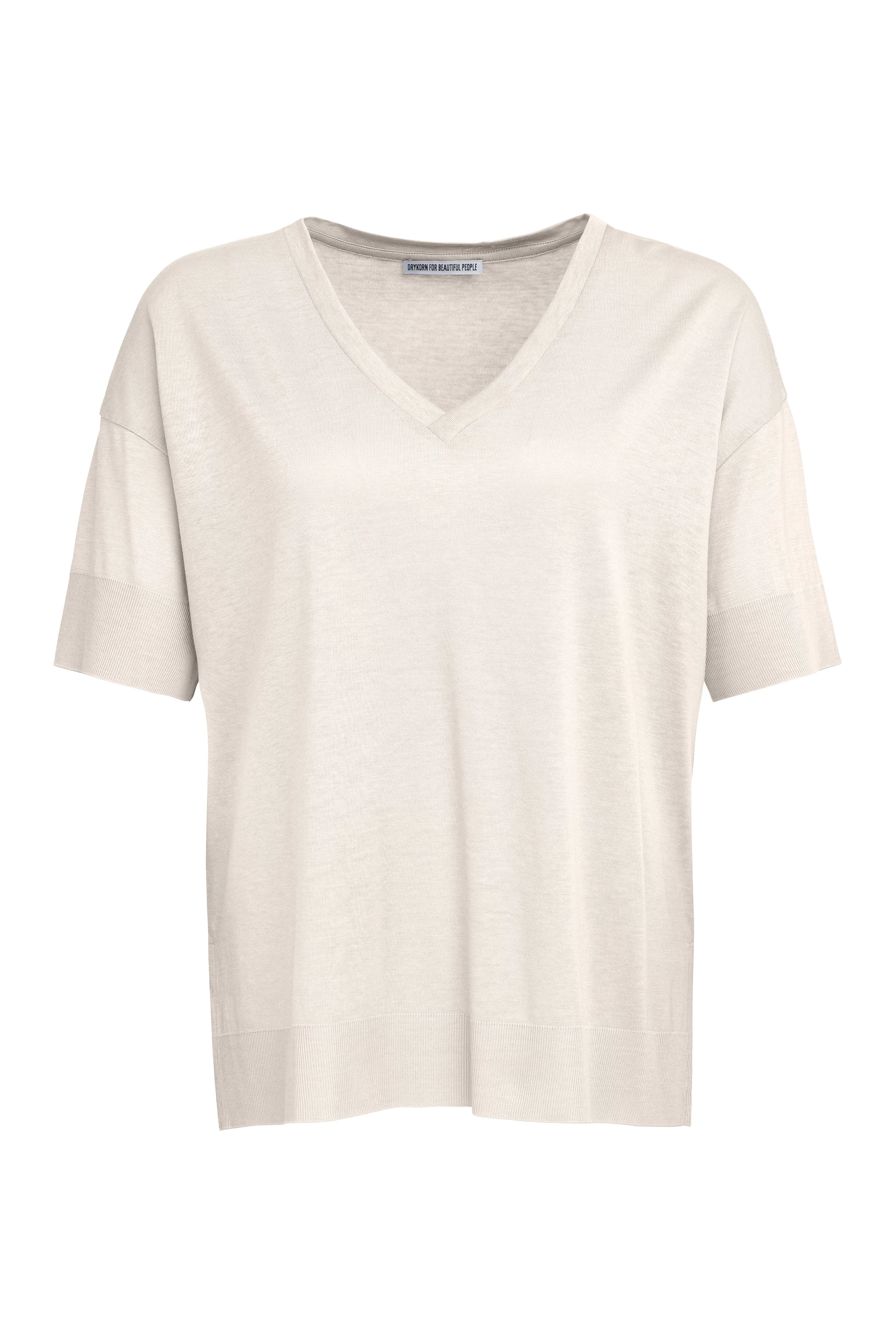 SVENNIE - T-Shirt aus Lyocell-Baumwoll-Mix - Damen - off white - Freisteller Frontansicht
