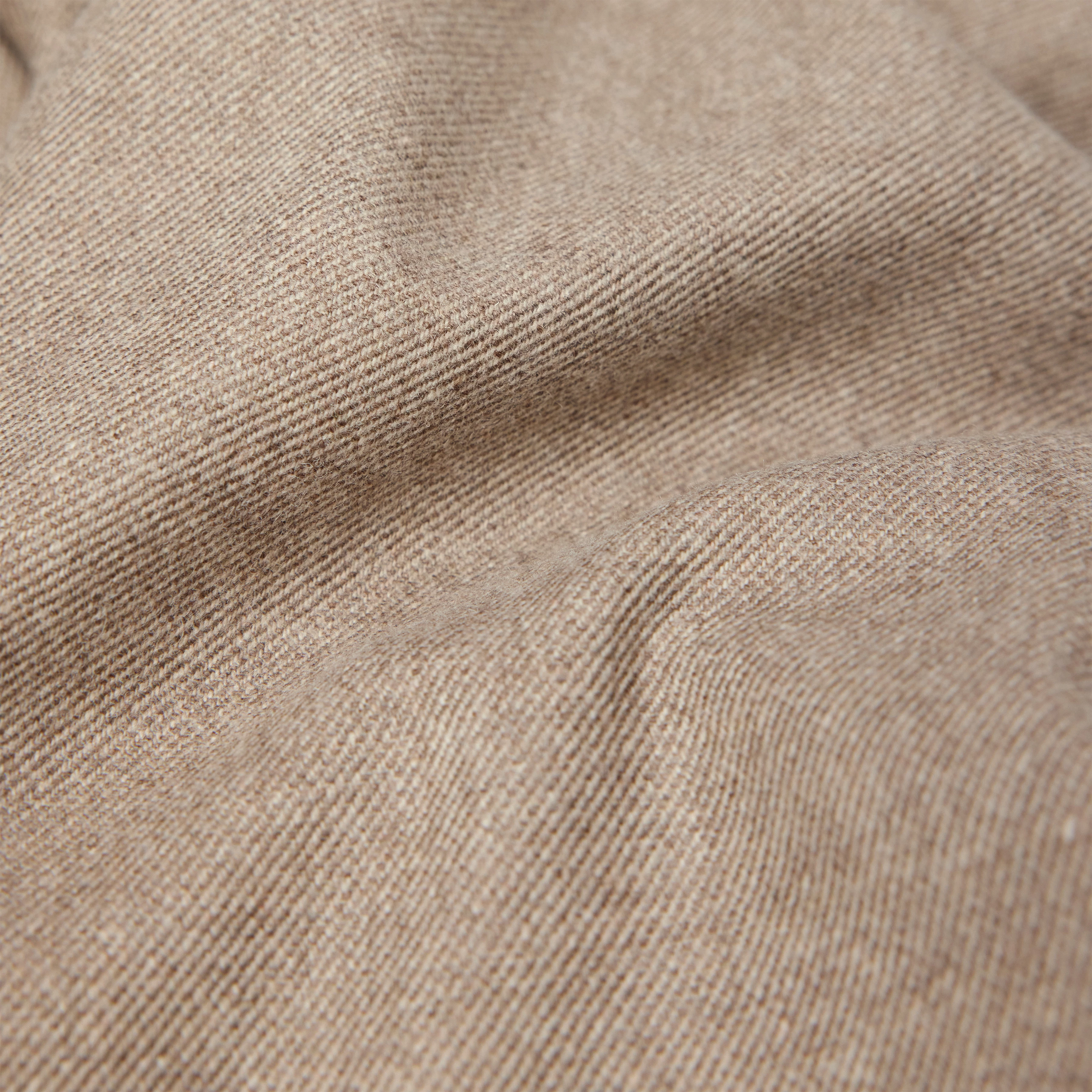 DESK - Hose mit Barrel-Leg in Woll-Mix - Damen - beige - Materialbild (B2C)