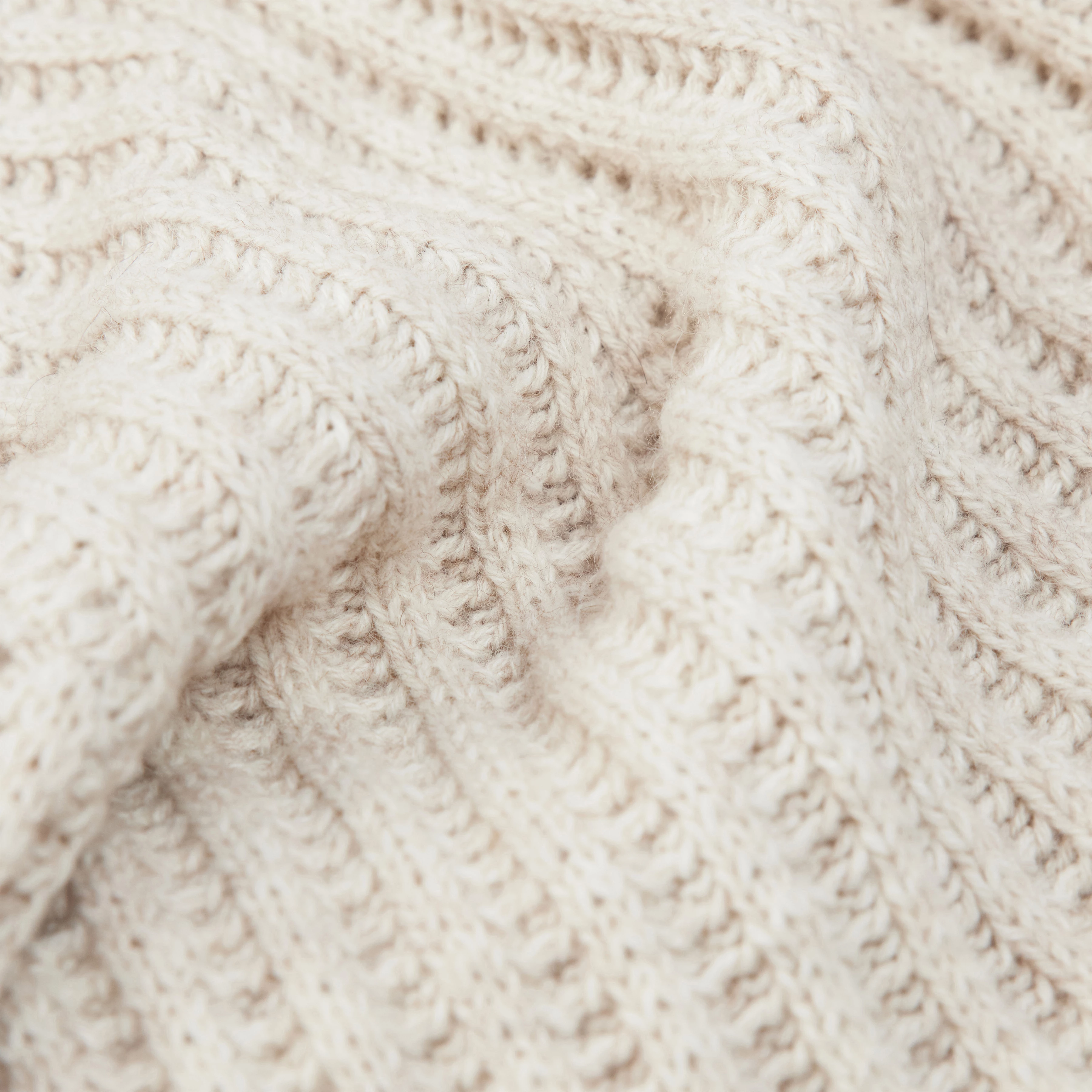 CORNIE - Beanie in Woll-Alpakamix - Unisex - beige - Materialbild (B2C)