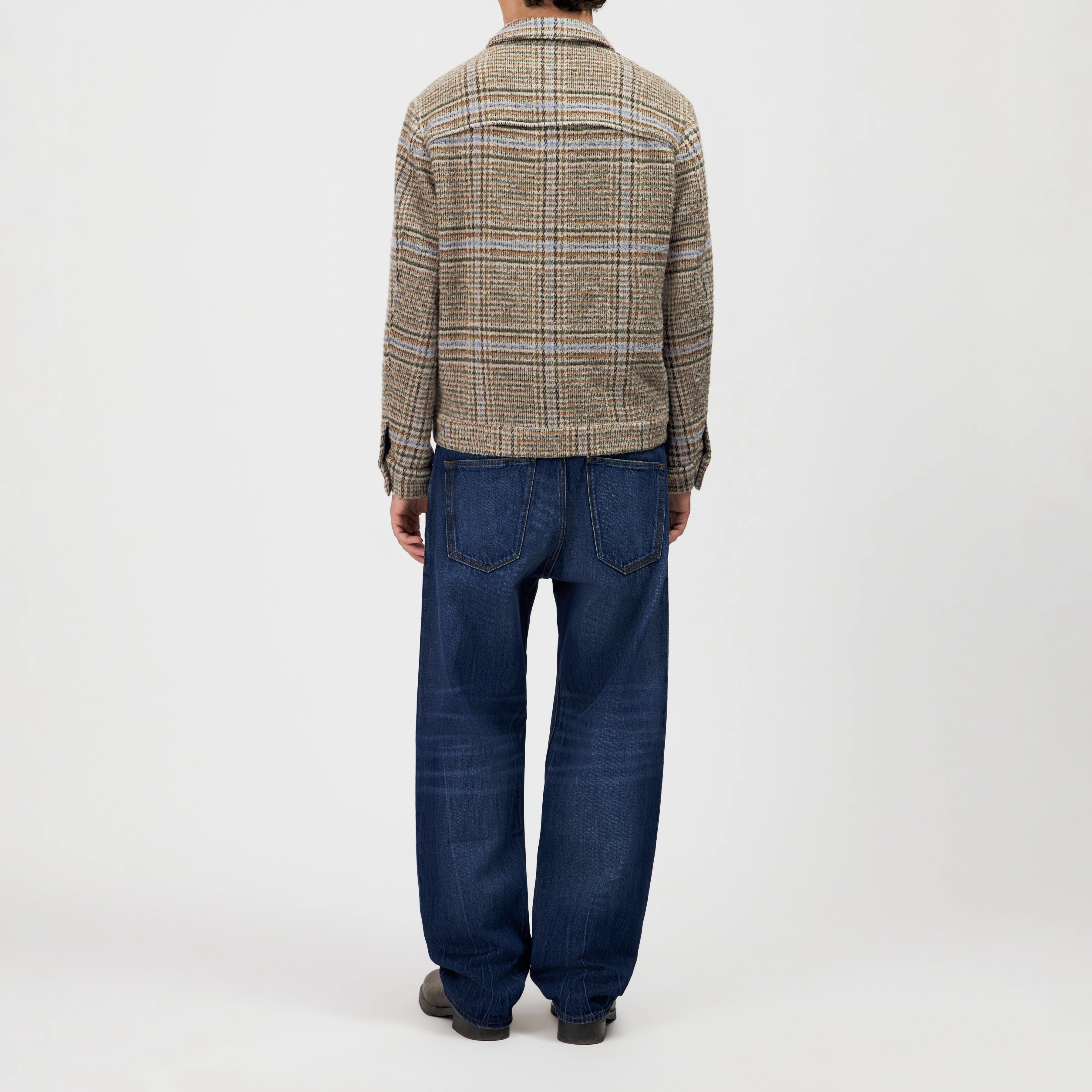 RIKKA_2 - Checked woven jacket - men - green - Rückansicht