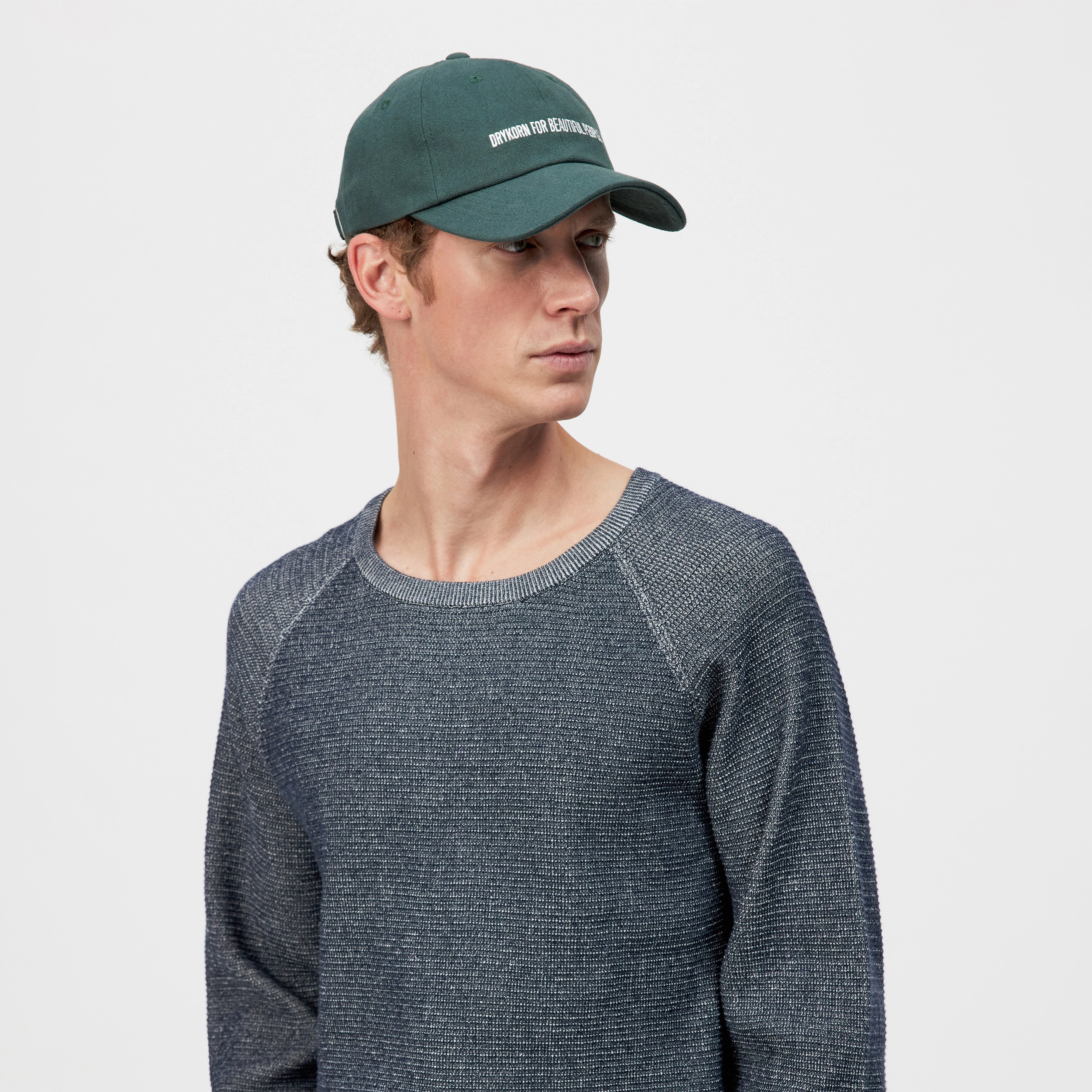 JESPER - Cap in Baumwolle - Unisex - grün - Seitenansicht