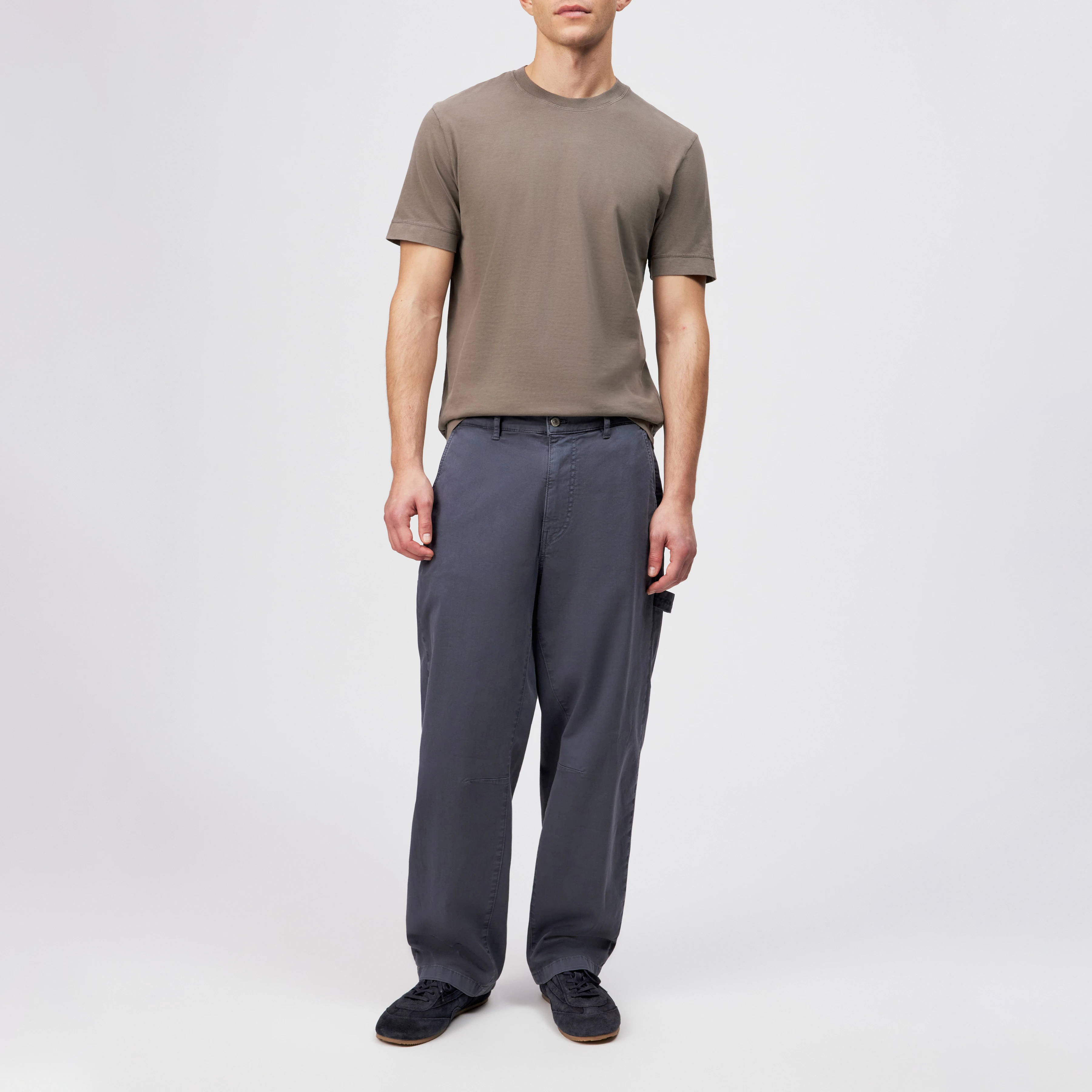 GONAGO - Utility Hose in cotton blend - men - blue - Ganzkörper-Frontansicht