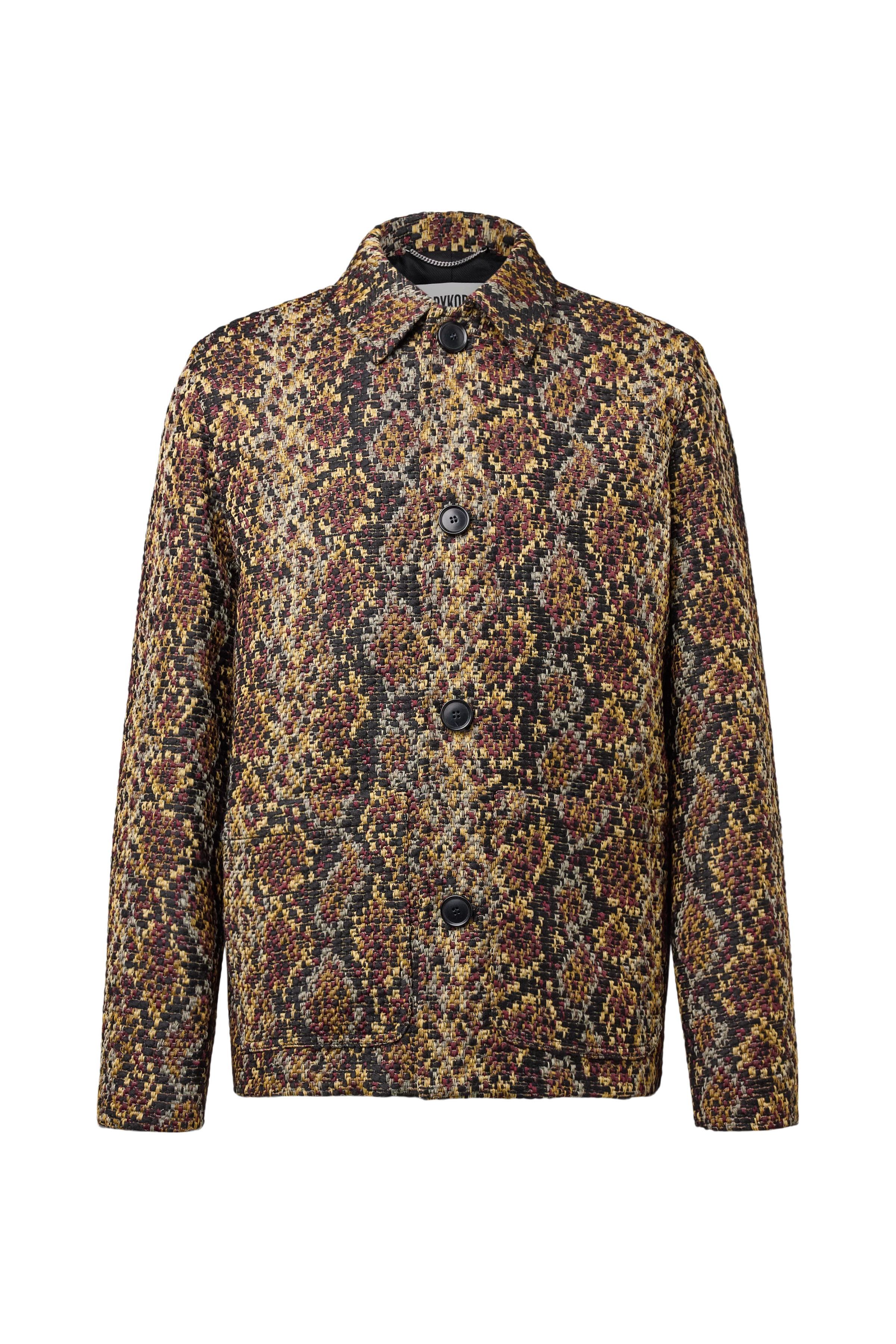 MAKONA - Jacquard pattern jacket - men - red - Freisteller Frontansicht
