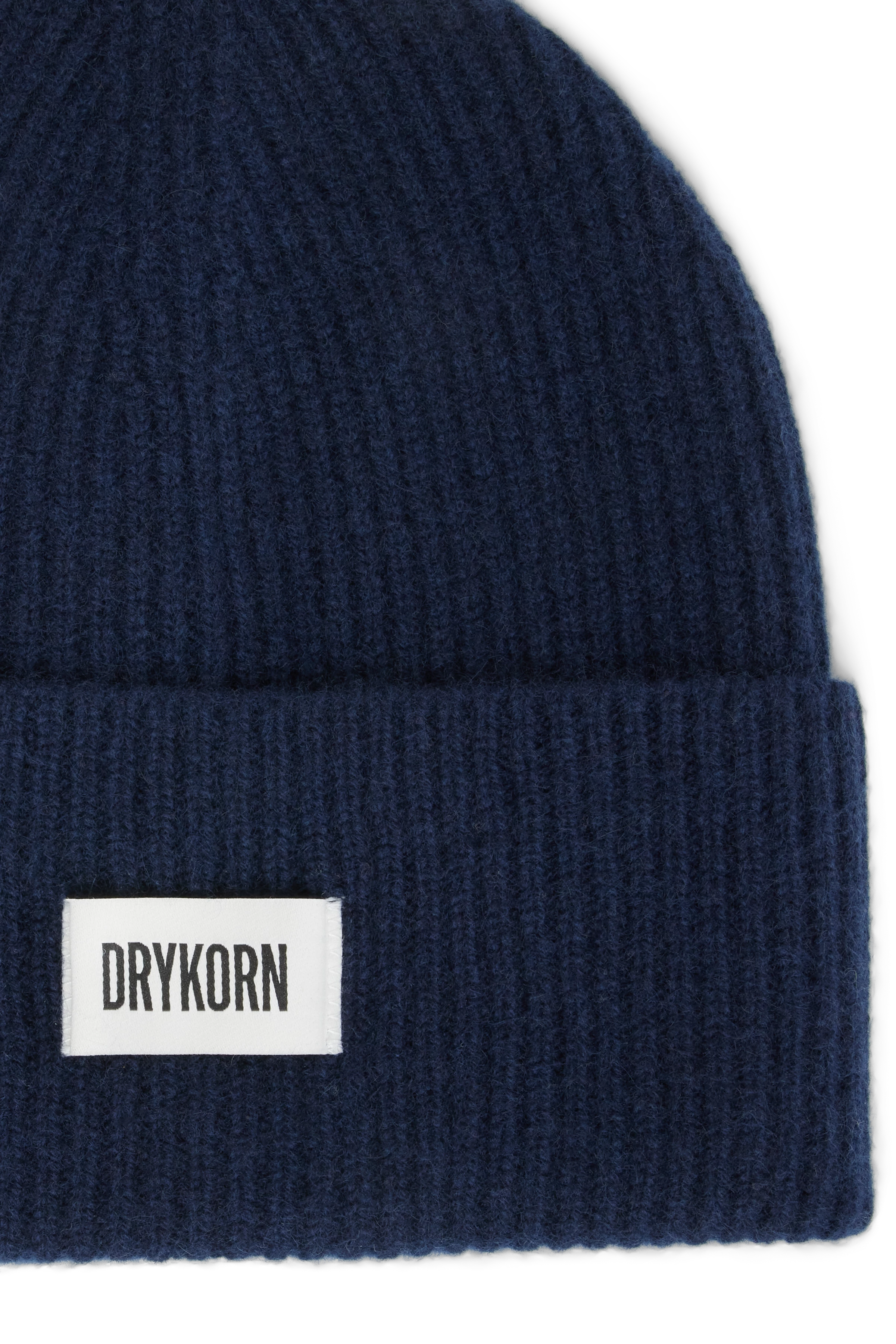 LOAH - Beanie in 100% Kaschmir - Unisex - blau - Freisteller Detailansicht