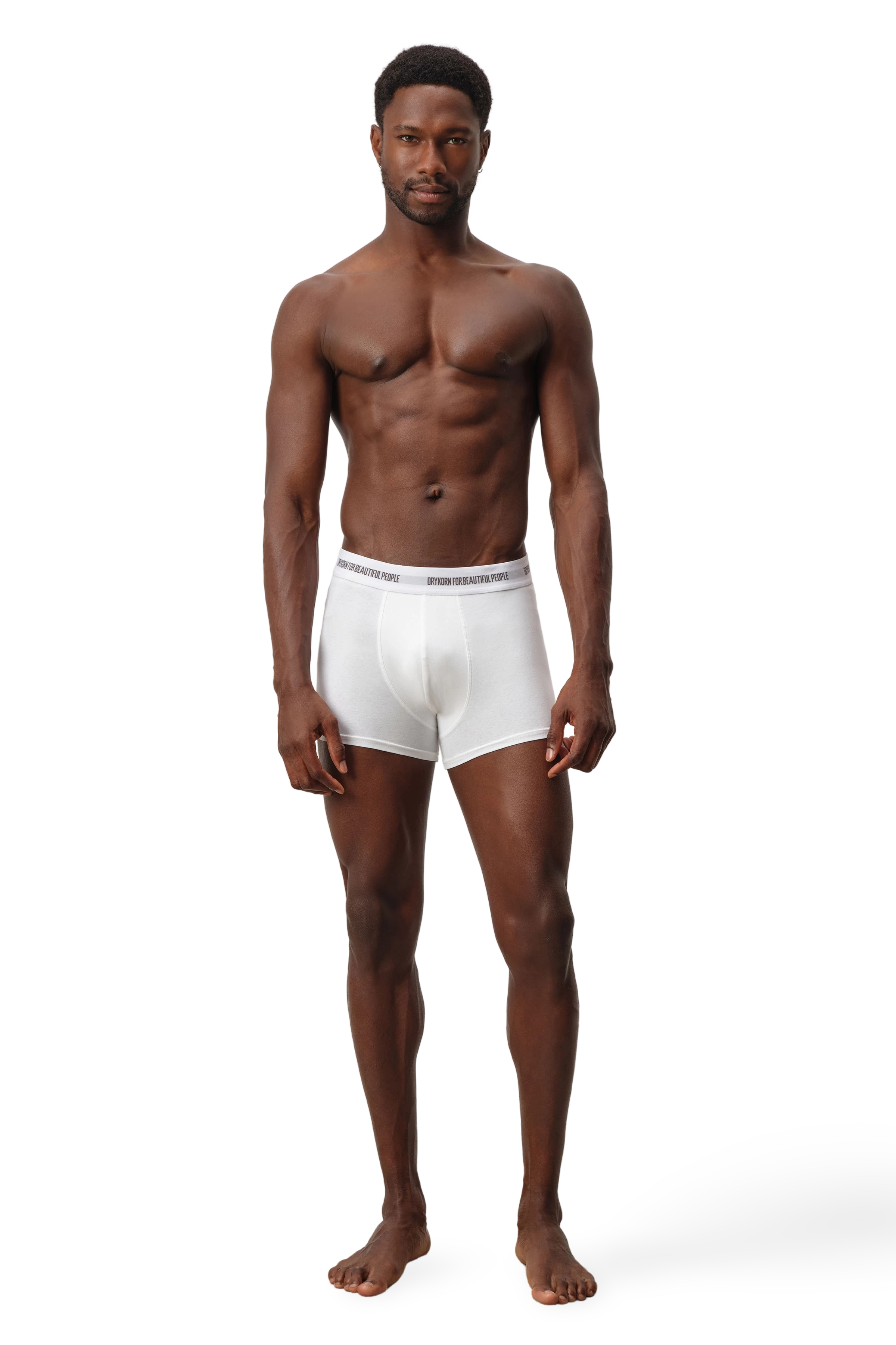 CORBIN_3 - 3er-Pack Boxershorts in Baumwoll-Mix - Unisex - off white - Ganzkörper-Frontansicht
