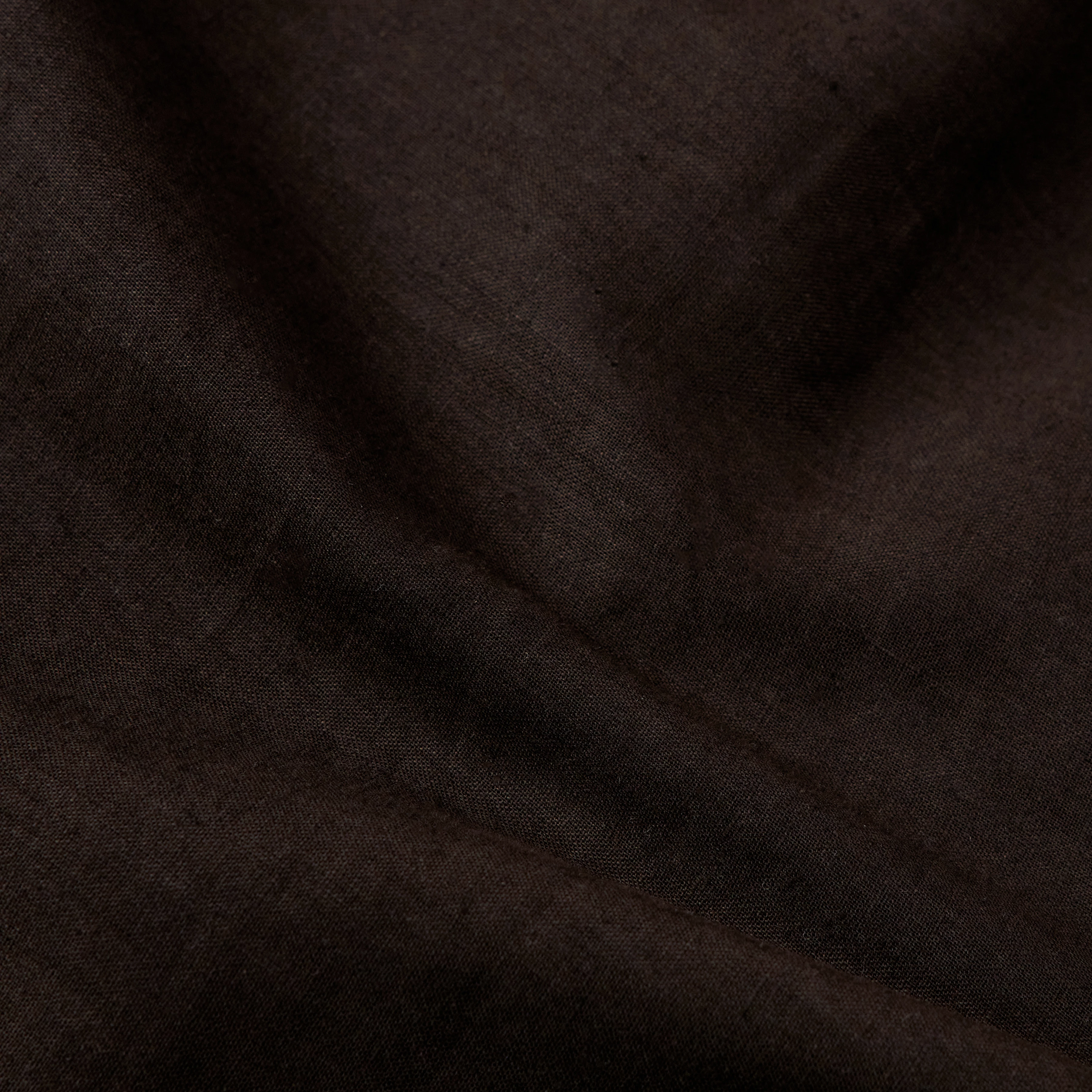 MERYN - Short-sleeve linen blend shirt - men - brown - Materialbild (B2C)