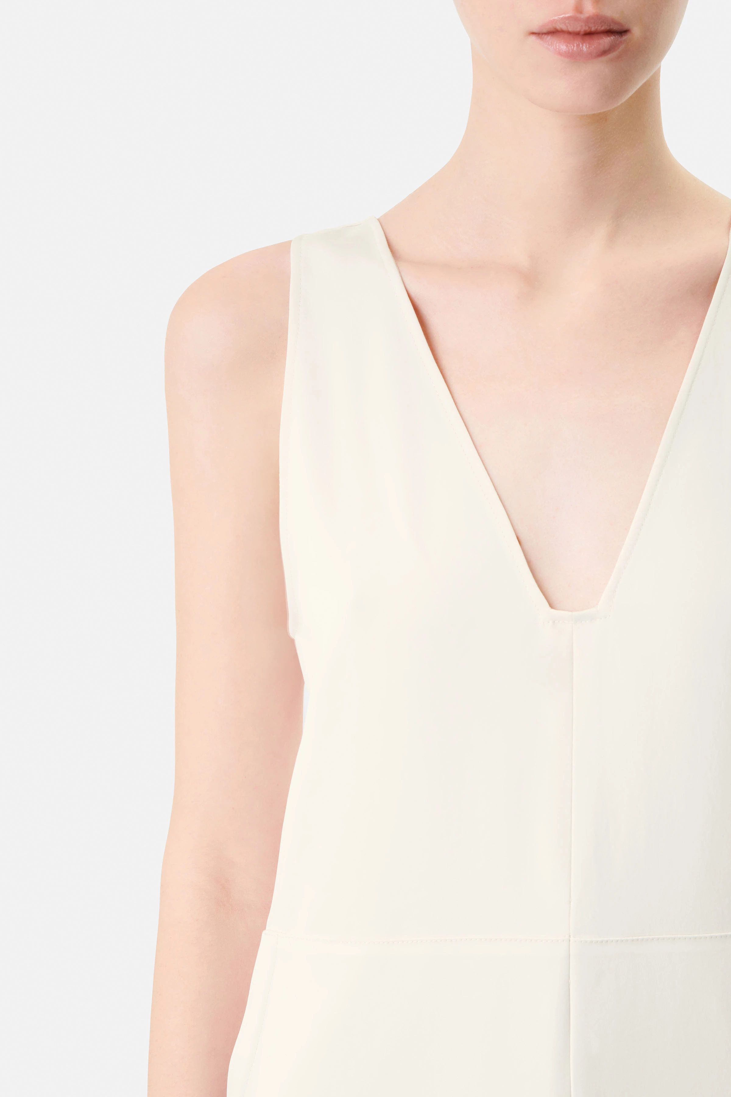 JEFFSUNG - Lässiger Overall in luxuriösem Satin - Damen - off white - Seitenansicht