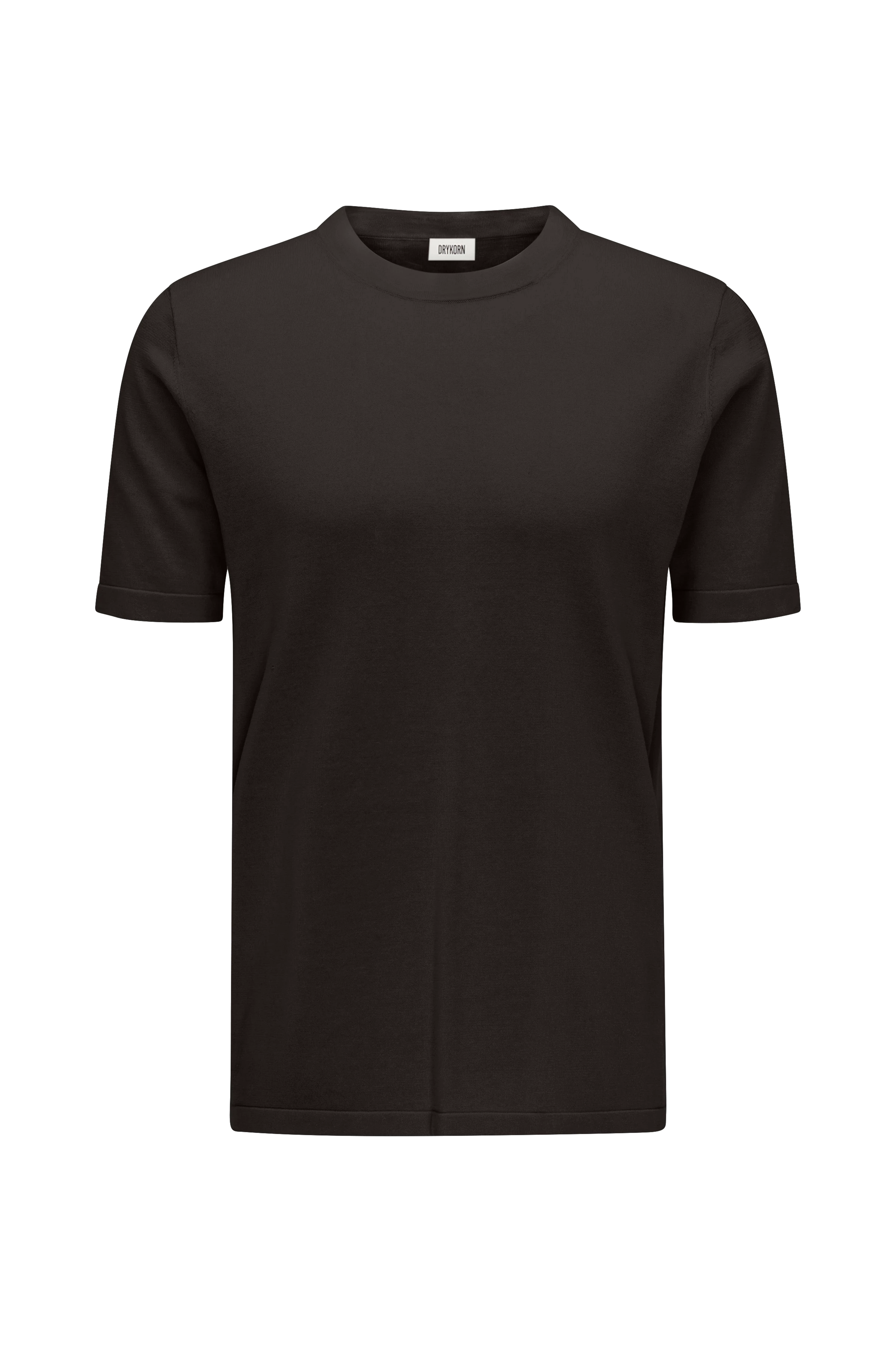 VALENTIN - T-shirt in mercerised cotton - men - brown - Freisteller Frontansicht