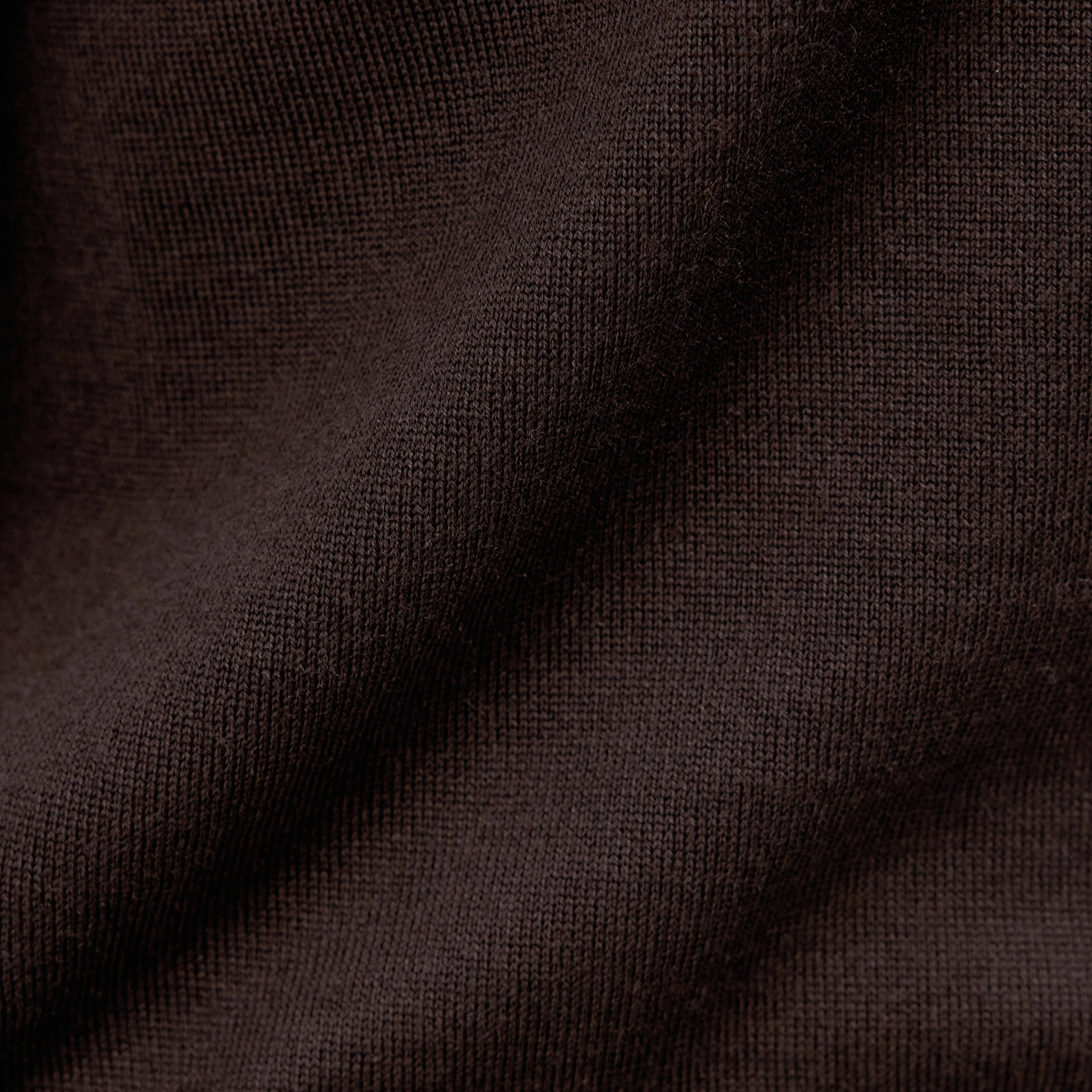 MYNERVA - Pure wool knit polo shirt - women - brown - Materialbild (B2C)