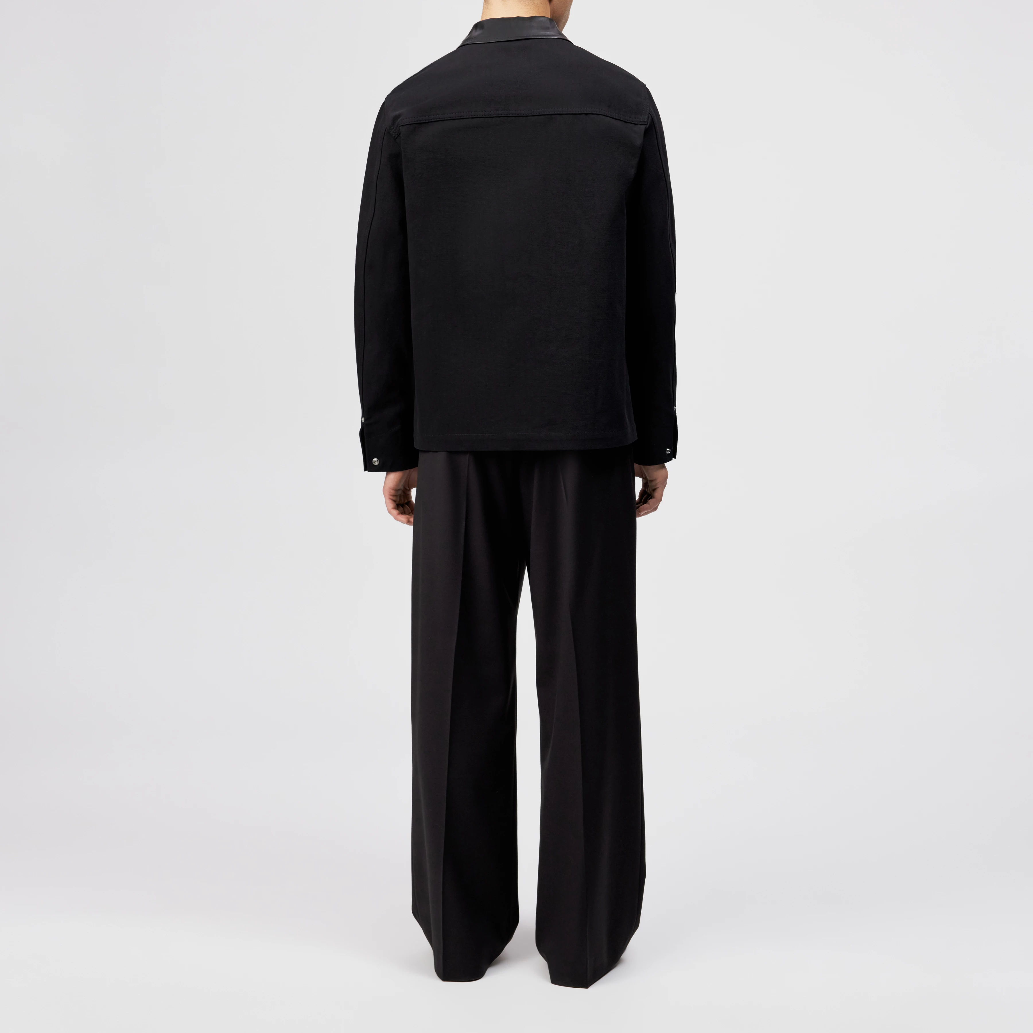 KALENO - Cotton-blend utility jacket. - men - black - Rückansicht