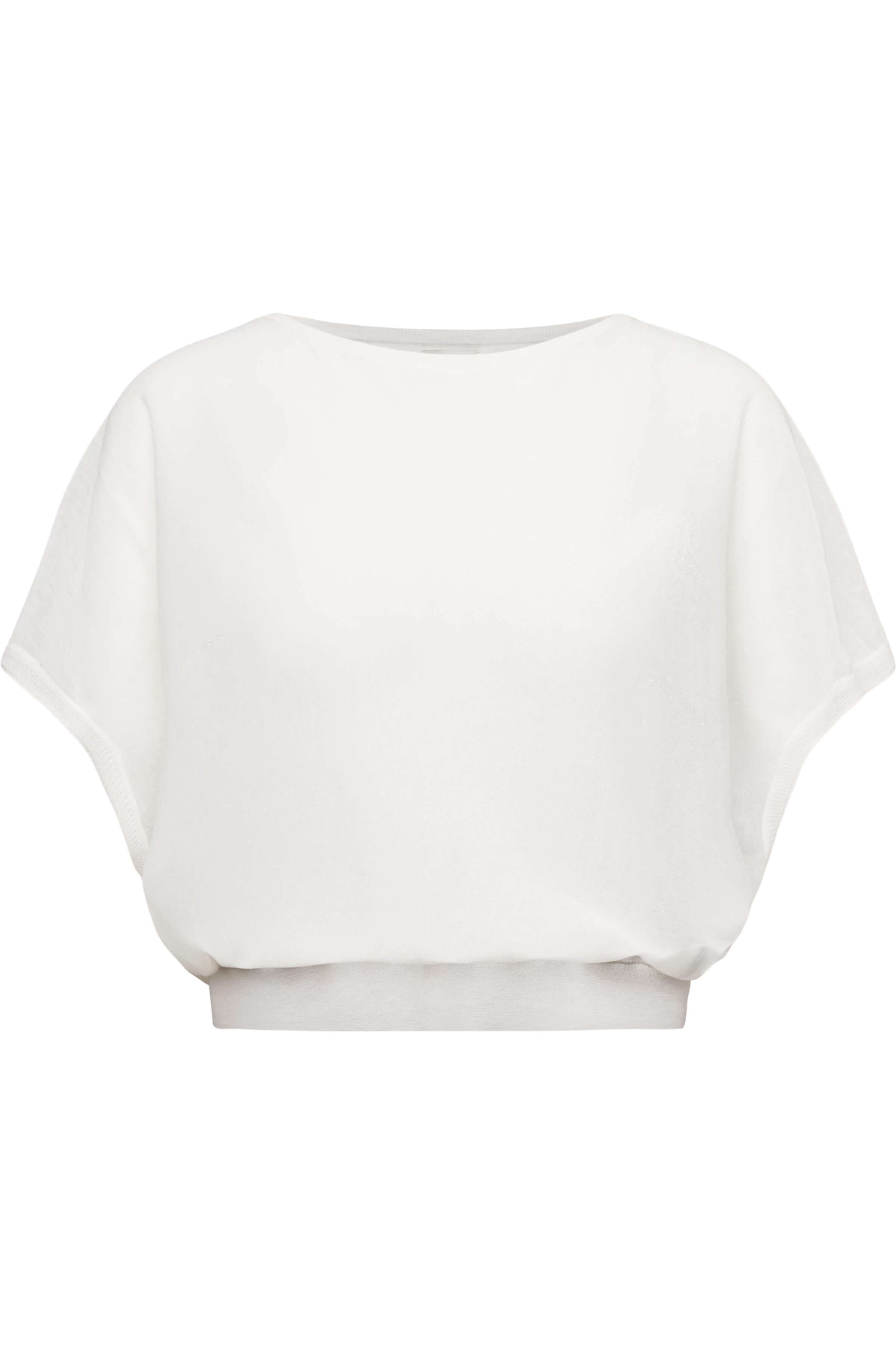 GERLOTTA - Oversized T-shirt with boat neckline - women - off white - Freisteller Frontansicht