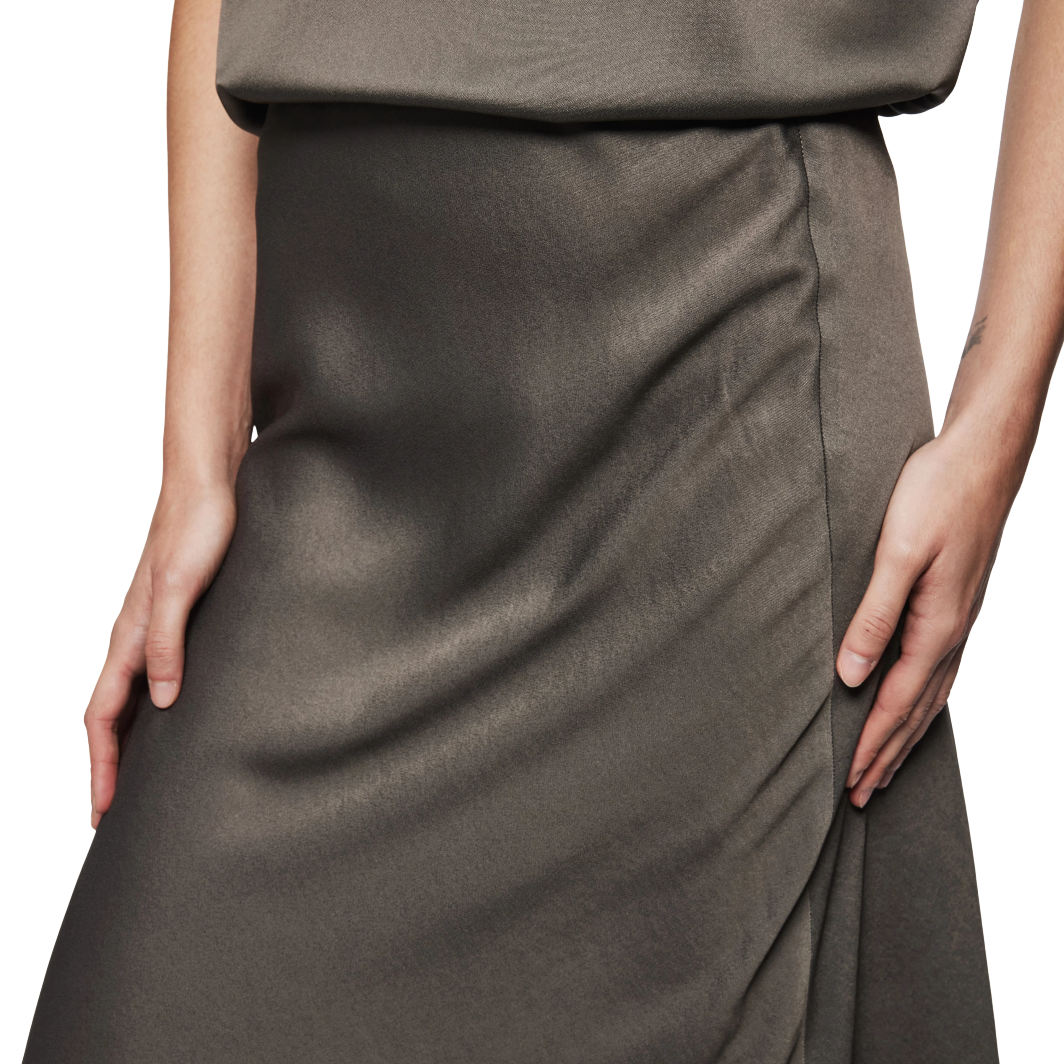 Women tailored skirt URA in grey from DRYKORN - Main Image
