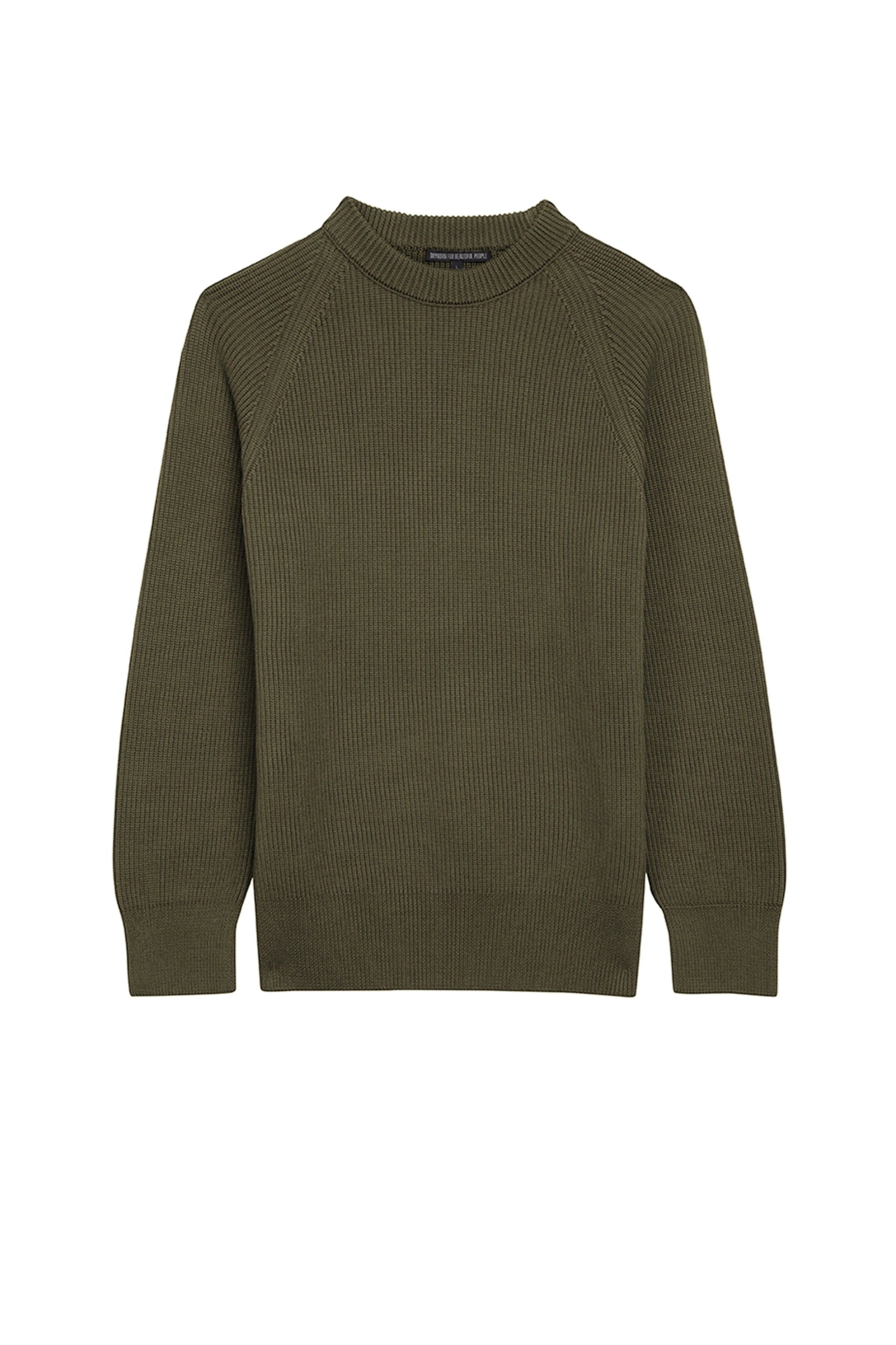 AARON - Pull en coton raglan - men - olive - Freisteller Frontansicht