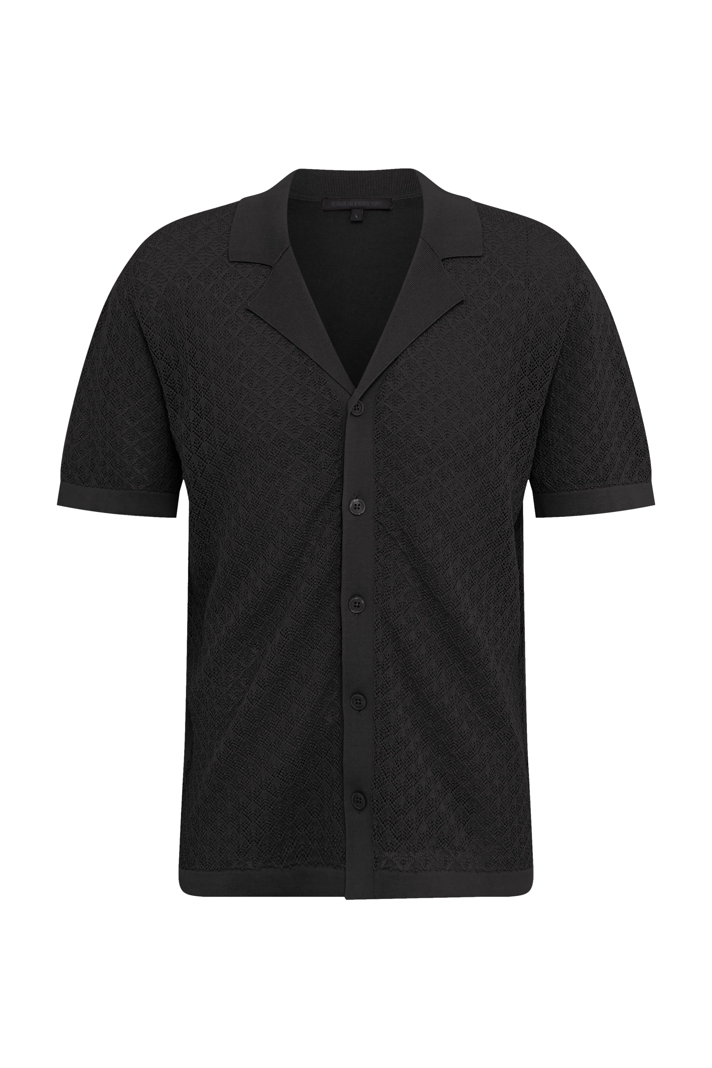 RAY - Strick-Jacke in reiner Baumwolle - Herren - schwarz - Freisteller Frontansicht