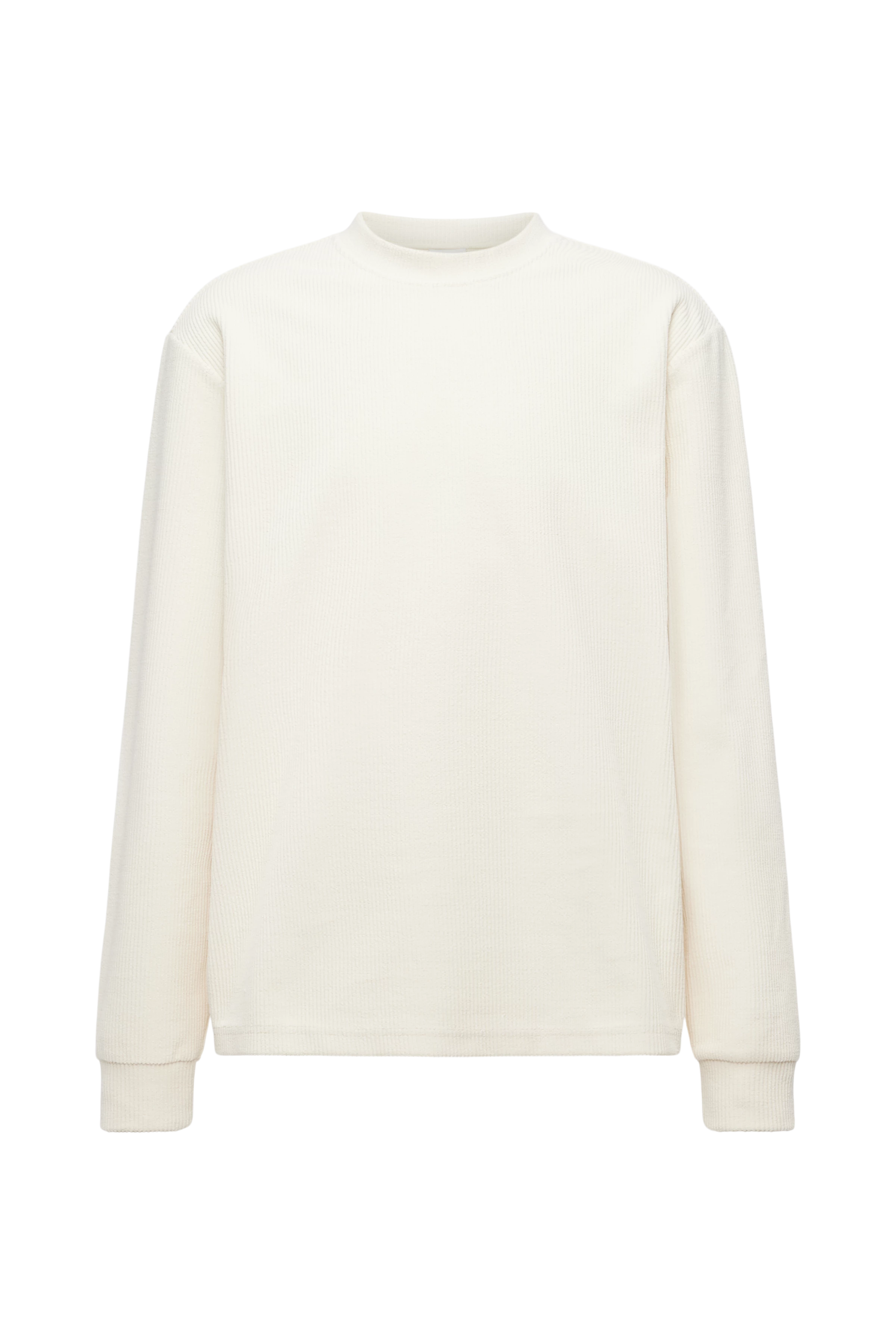LAARK - Longsleeve in Rippstruktur - Herren - off white - Freisteller Frontansicht