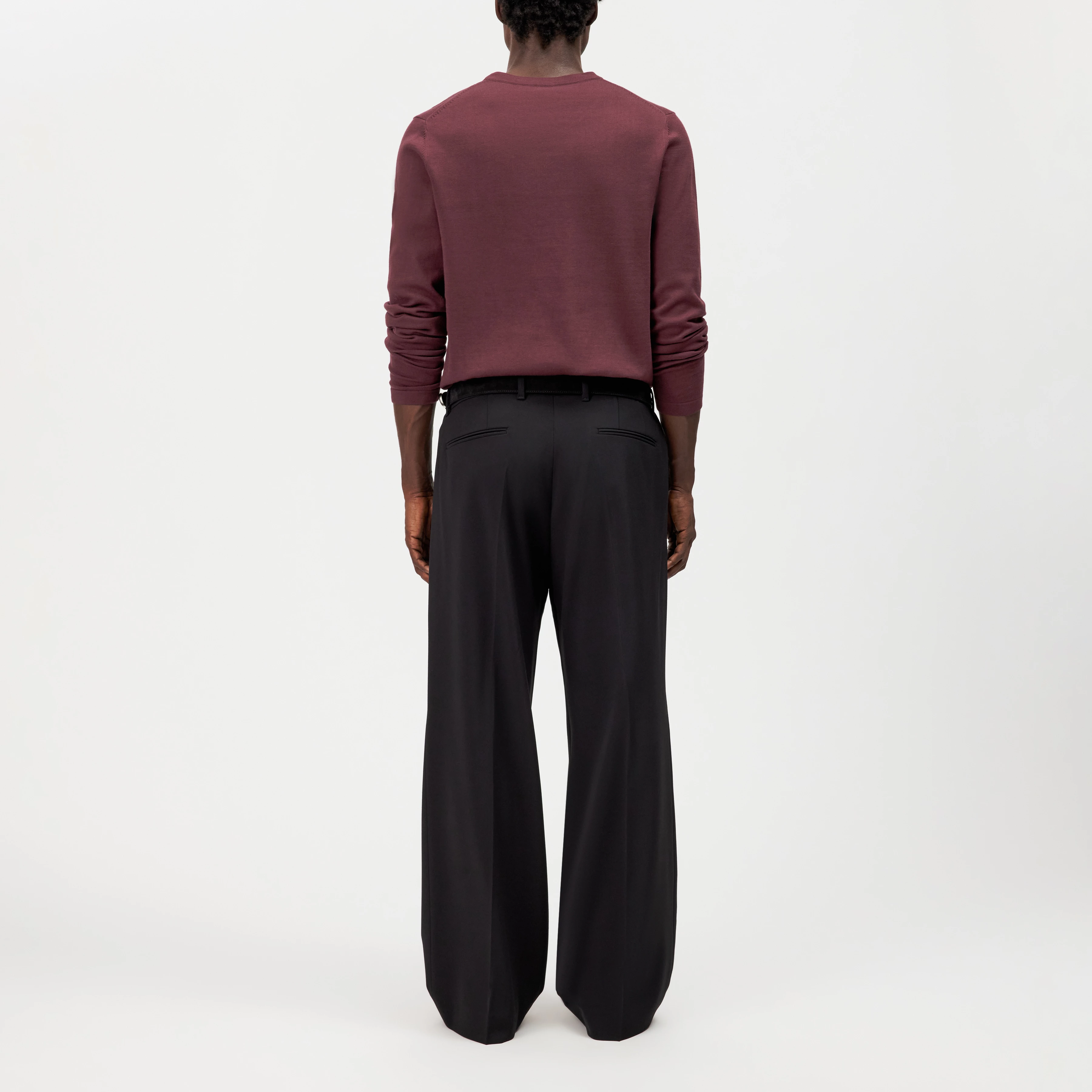 IRMINO - Long sleeve in pure cotton - men - red - Rückansicht