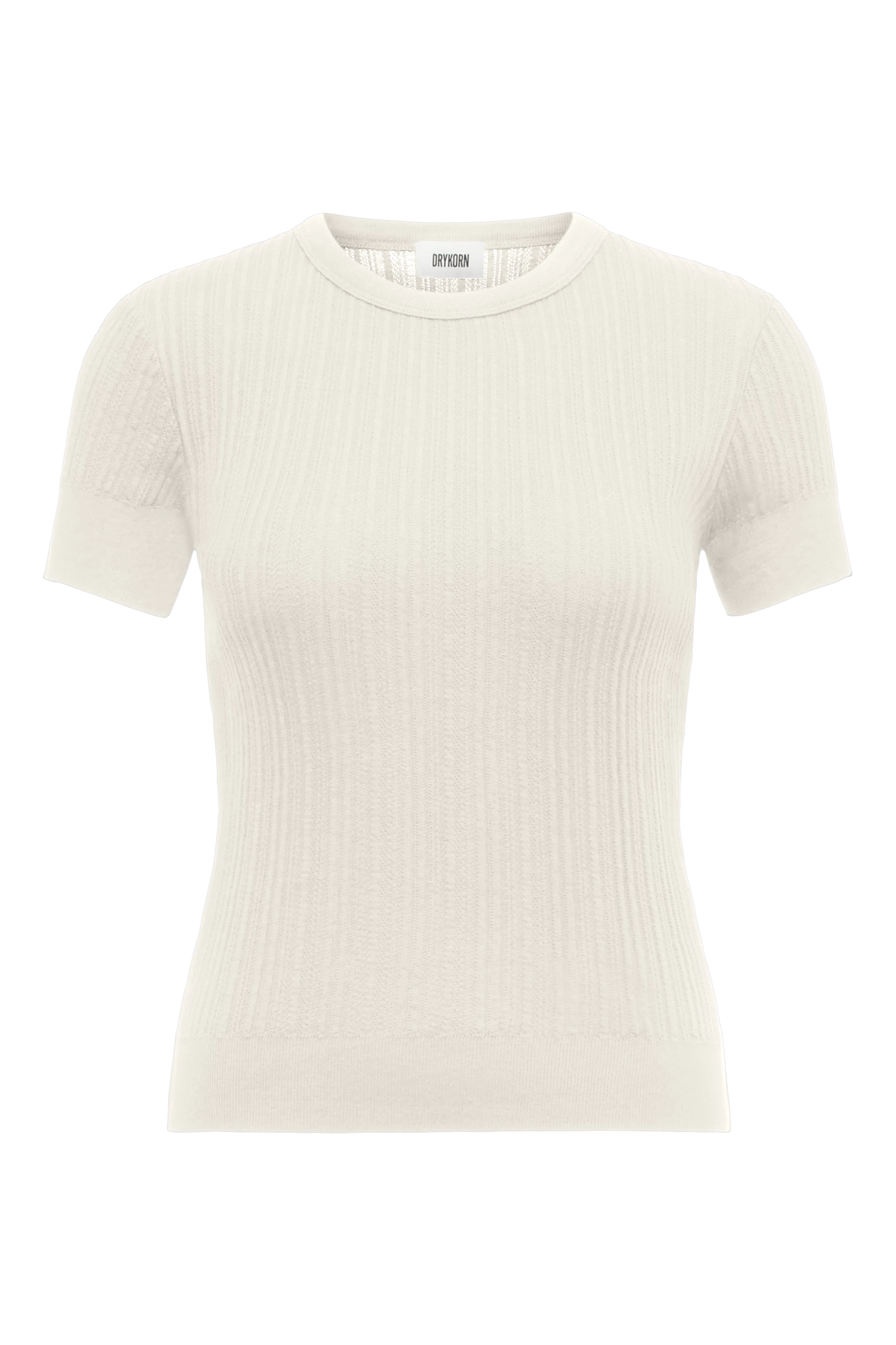 KOALY - Slim T-shirt in pure cotton - women - beige - Freisteller Frontansicht