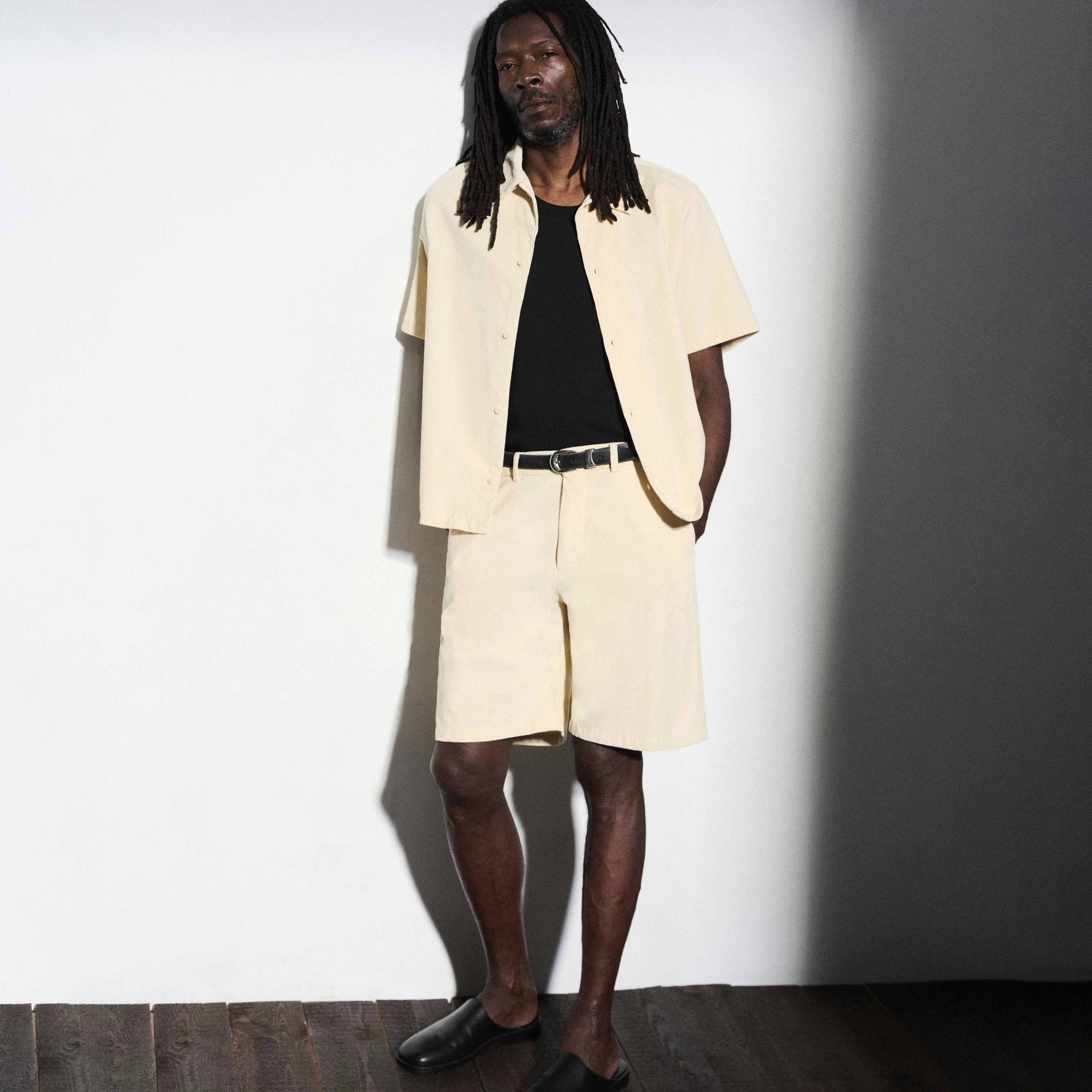 YASAN - Regular Fit Corduroy Shorts - men - beige