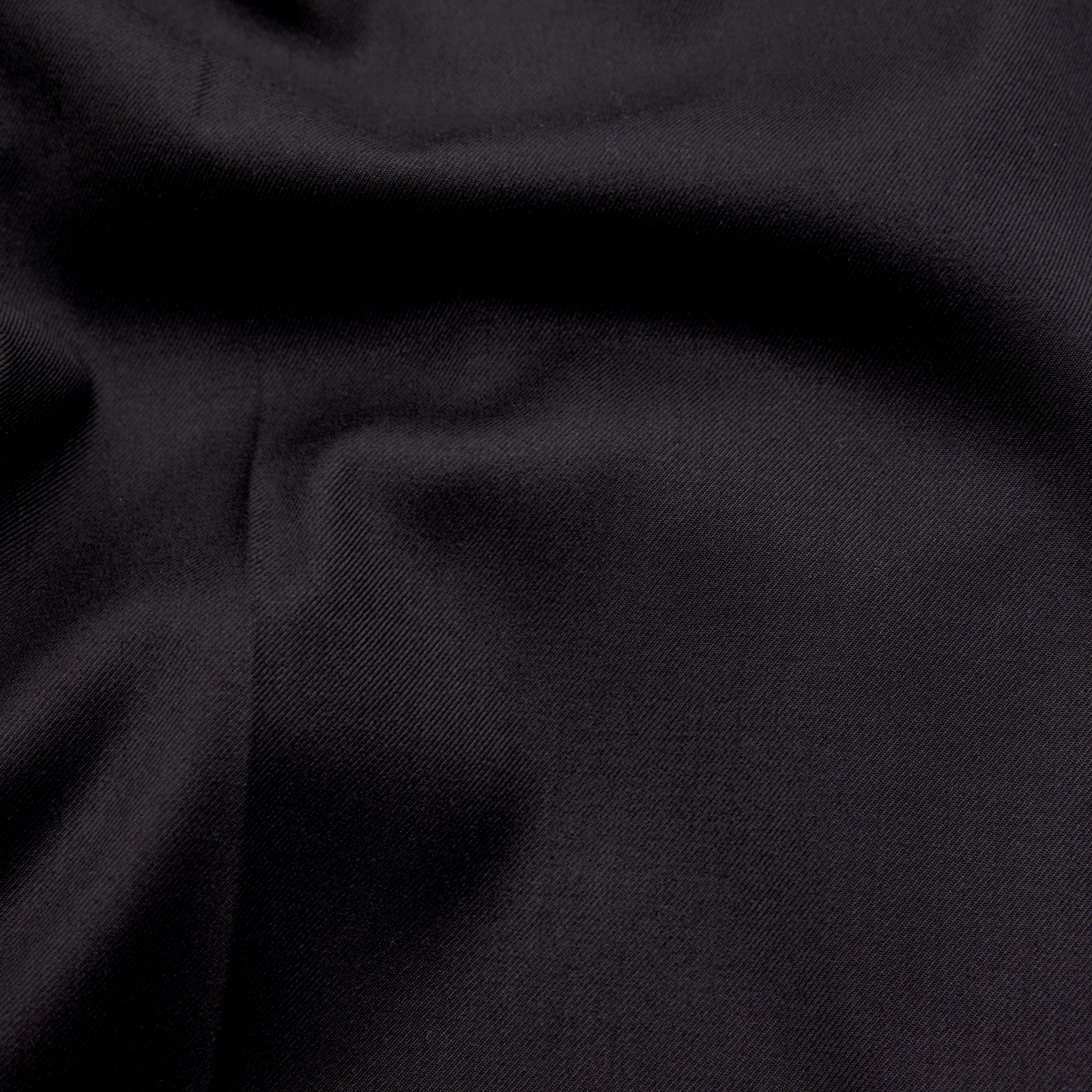 CHASY - Casual Hose mit Bundfalte in softem Flanell - Herren - schwarz - Materialbild (B2C)