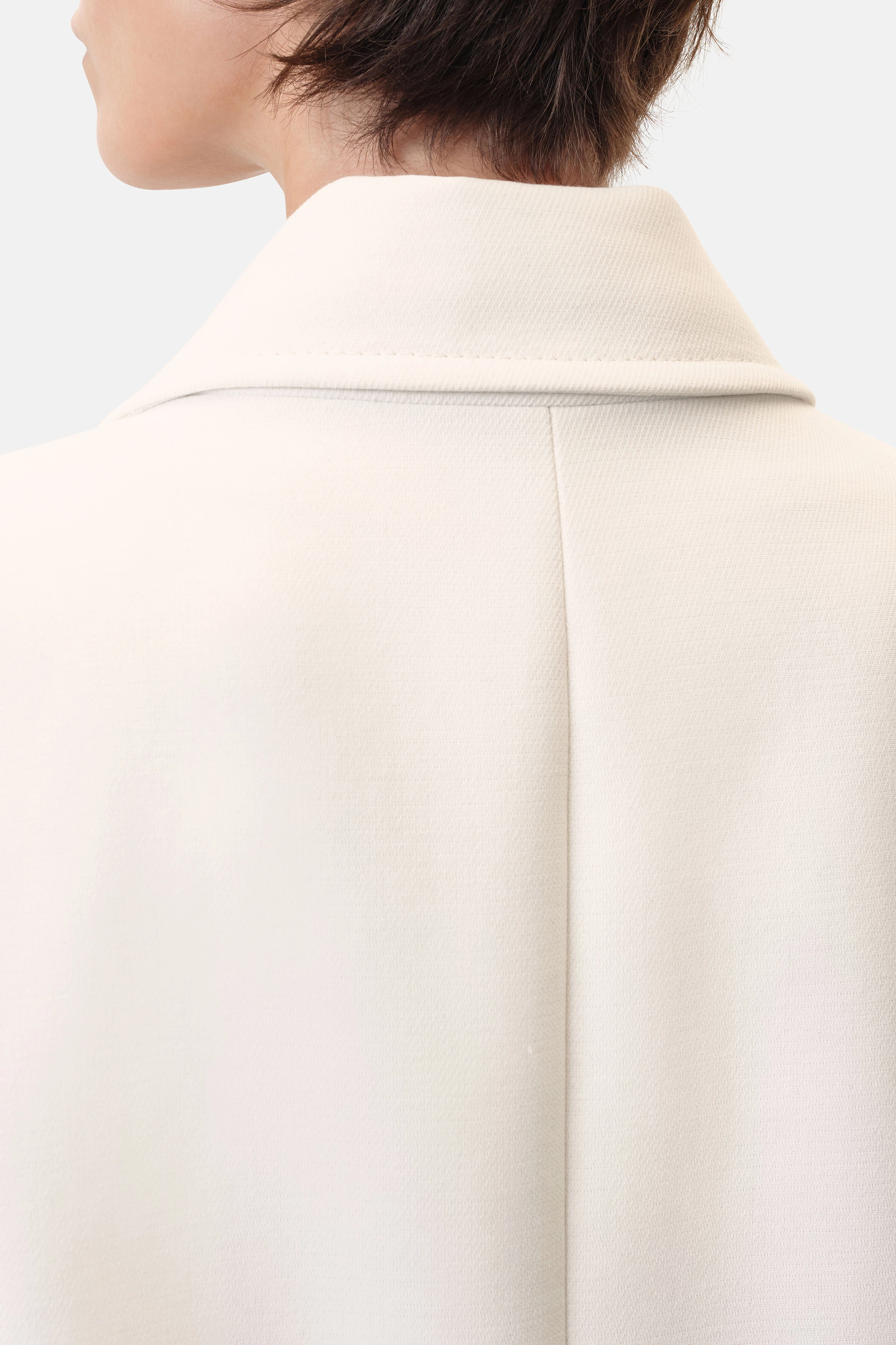 WORCESTER - blazerjas met schouderaccent van wollen keperstof - dames - off white - Detailansicht am Model