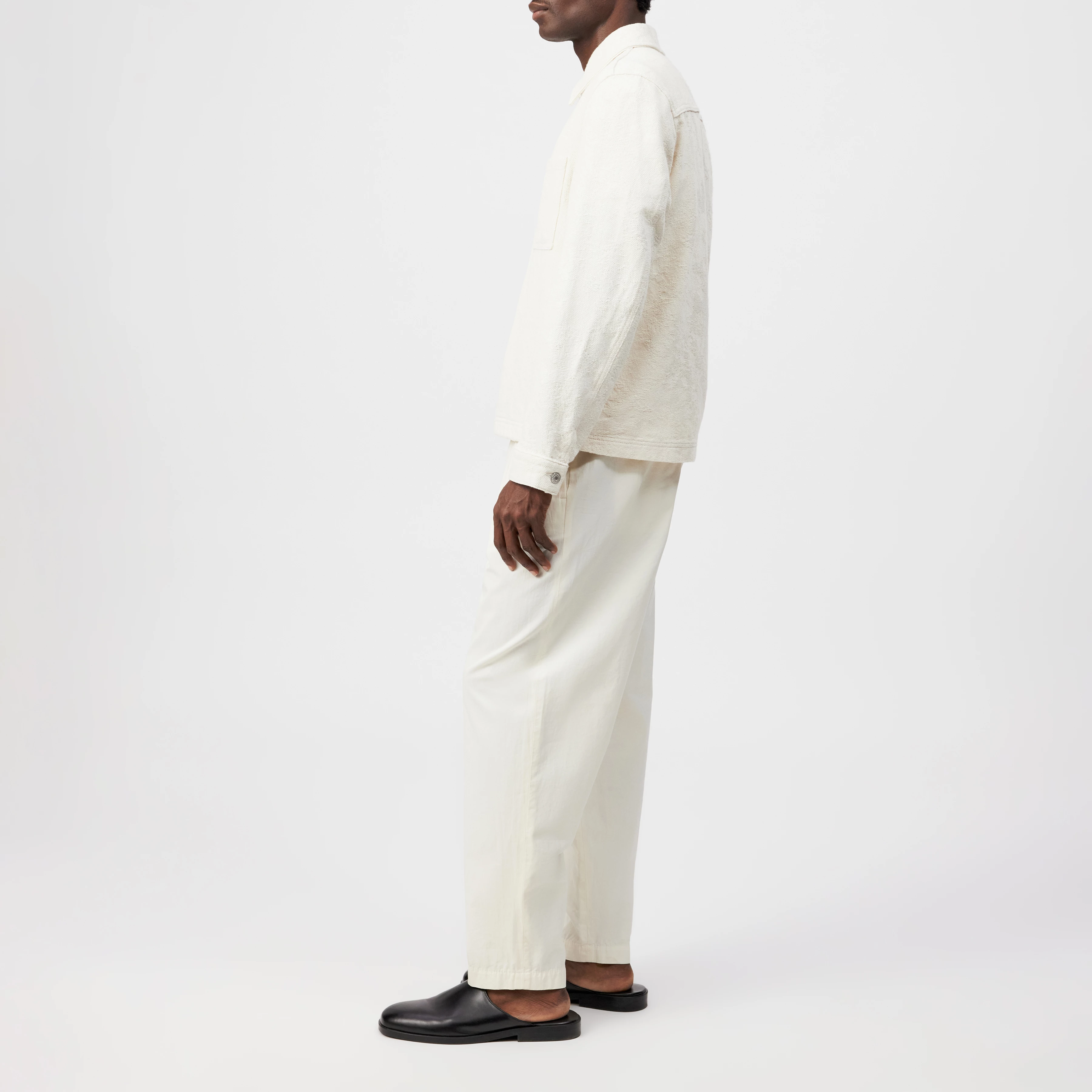 JERSON - Regular Fit Jacquard Zip Jacket - men - metal - Seitenansicht