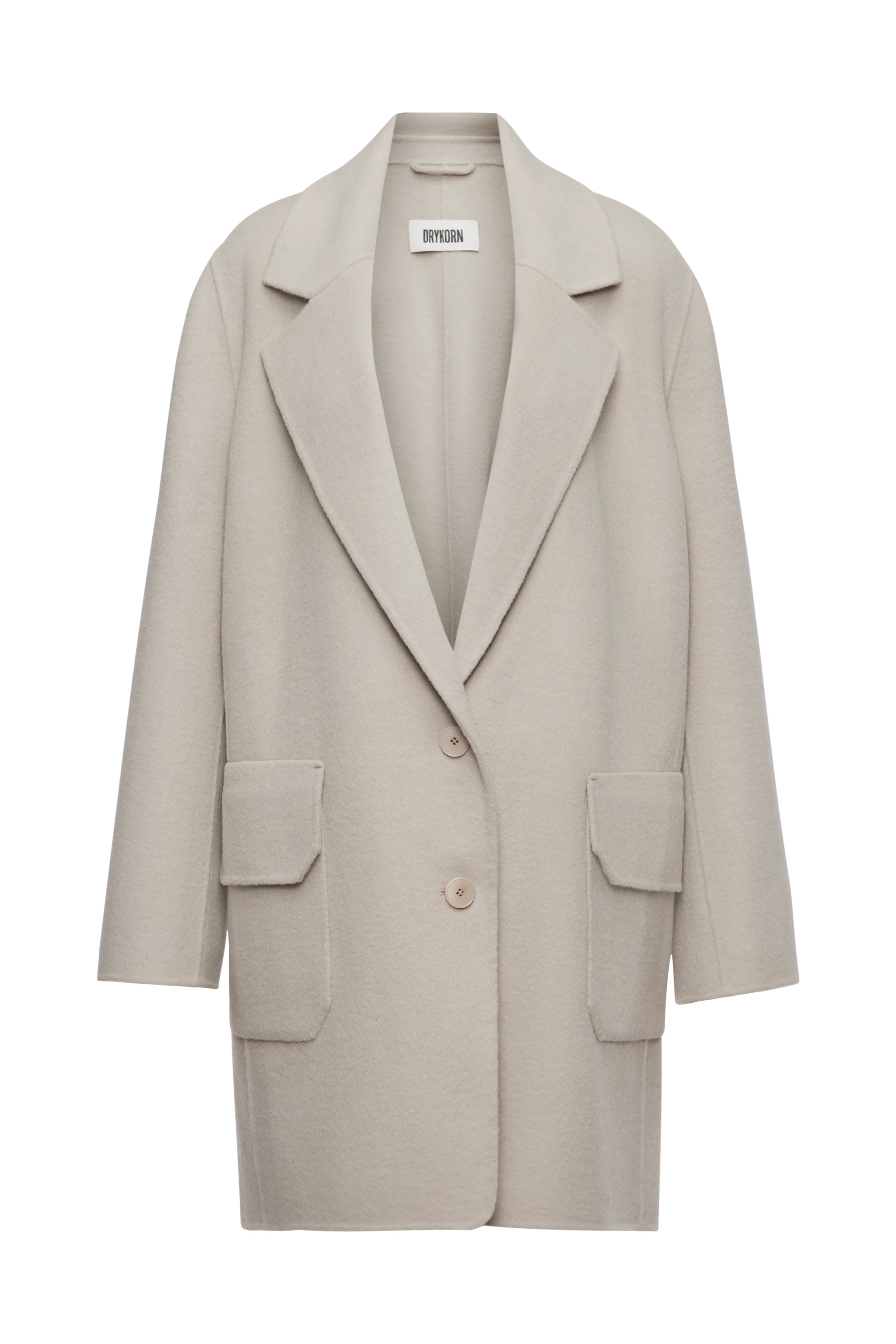 EVERLEY - Cleanes Sweatshirt in Doubleface - Damen - beige - Freisteller Frontansicht