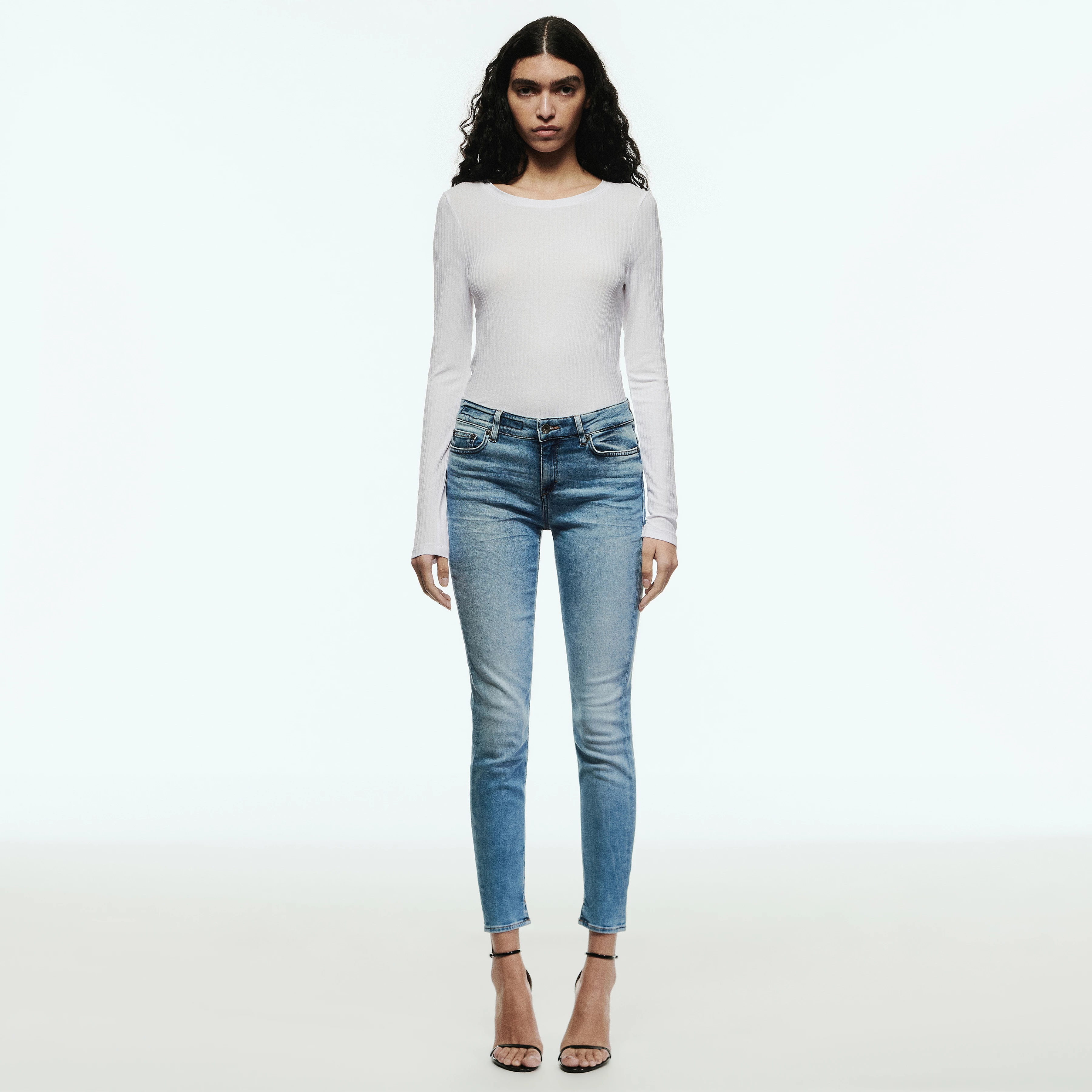 NEED - Low-waist skinny jeans in cotton-lyocell blend - women - blue