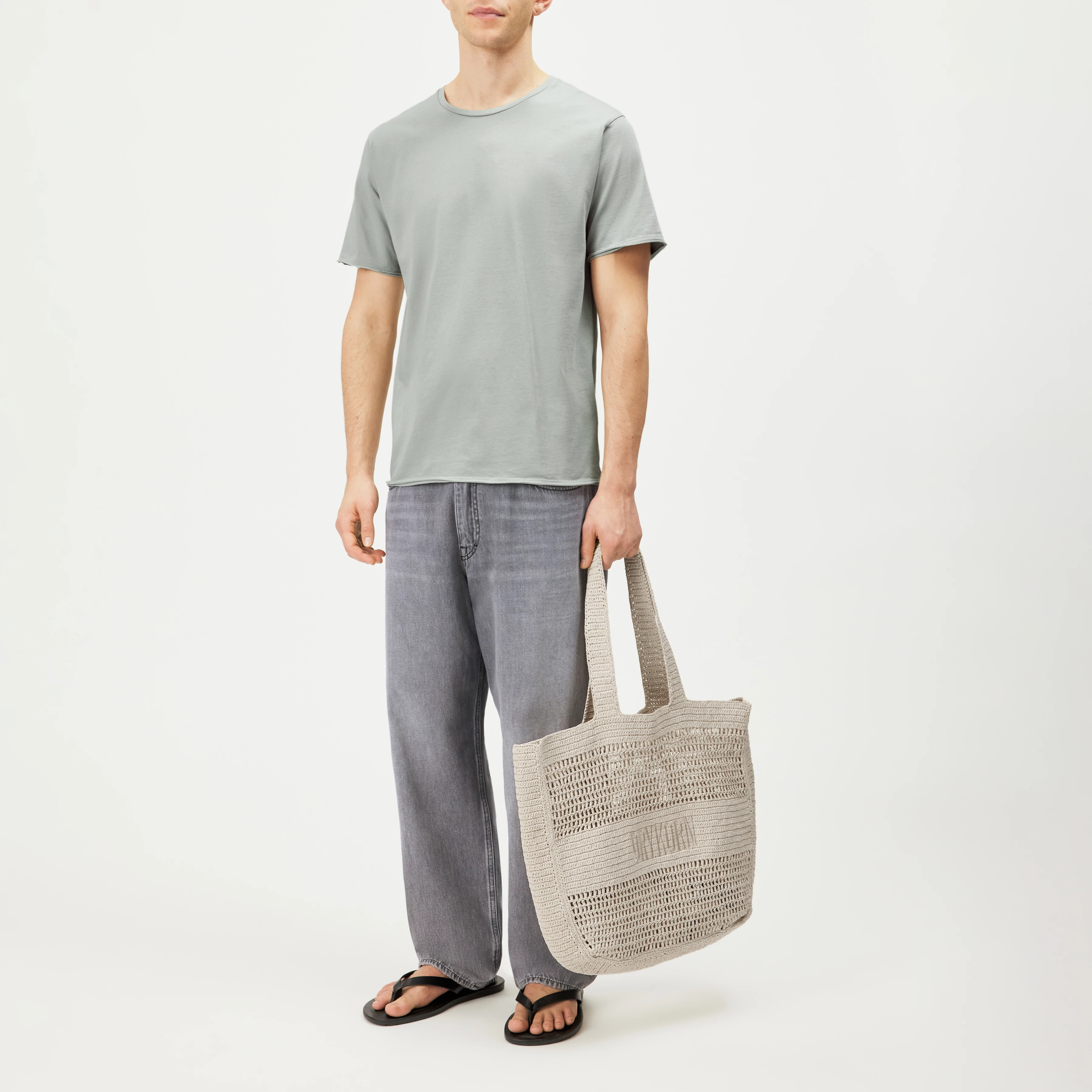 KENDRICK_2 - T-shirt in pure cotton - men - green - Ganzkörper-Frontansicht