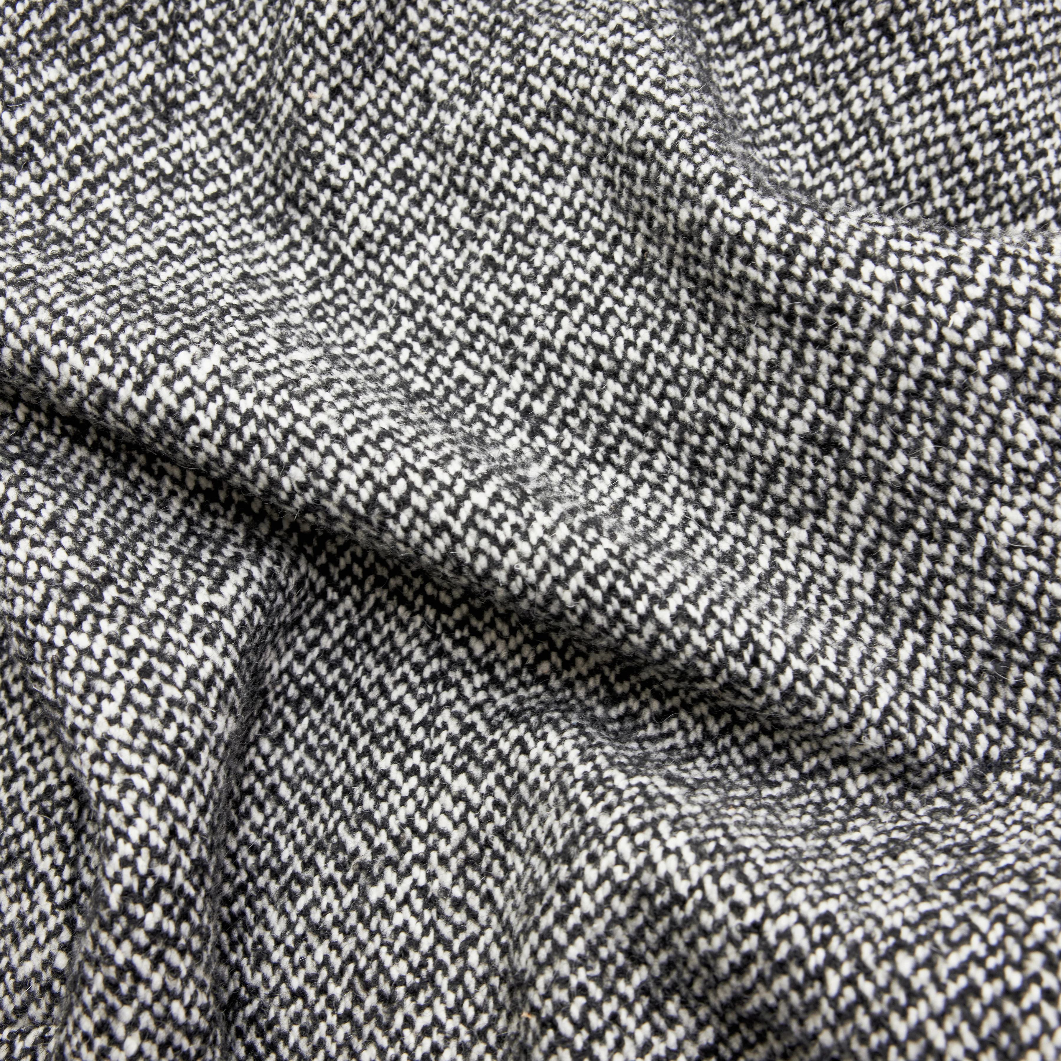 NEKOLA - Doppelreihiger Mantel in Woll-Mix - Herren - schwarz - Materialbild (B2C)