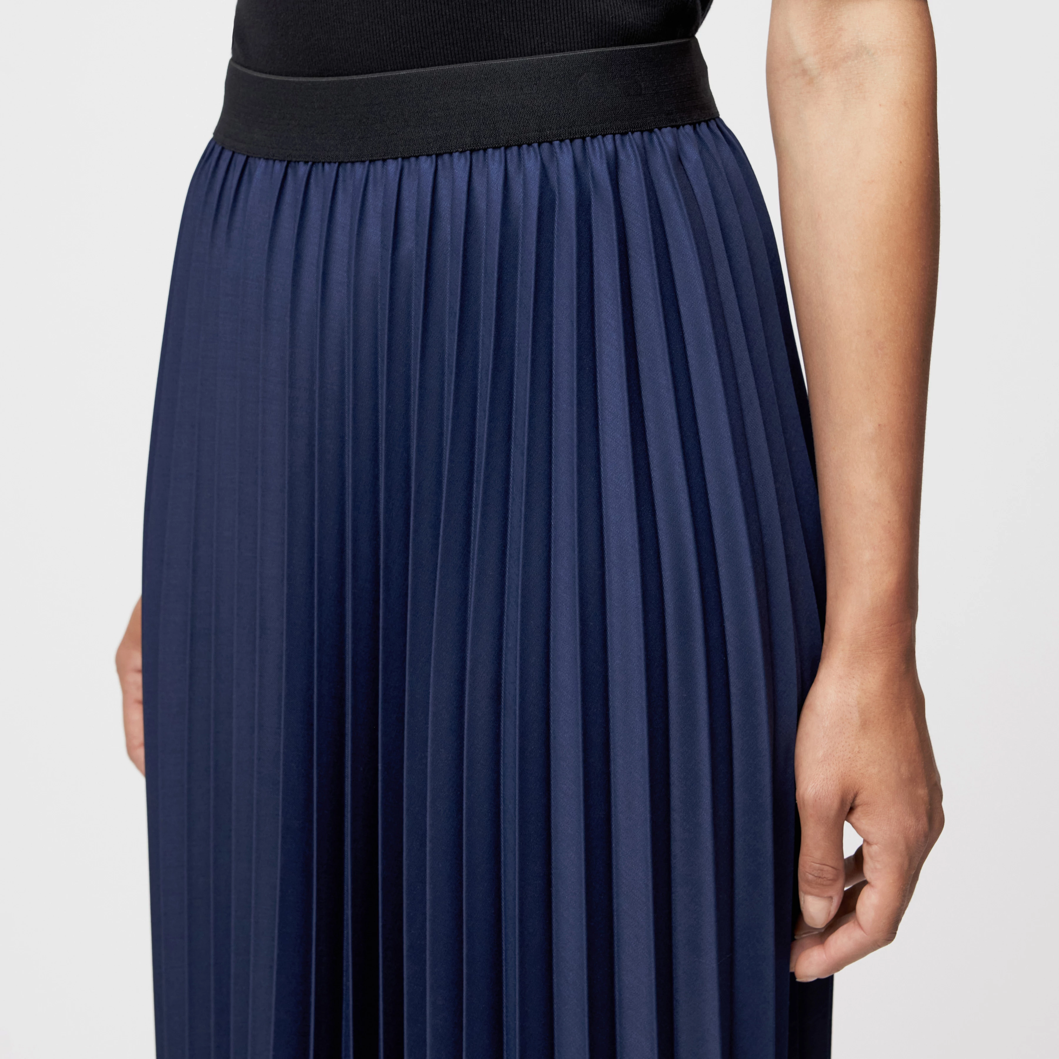 PATRECIA - Plissé rok van twill - dames - blauw - Detailansicht am Model