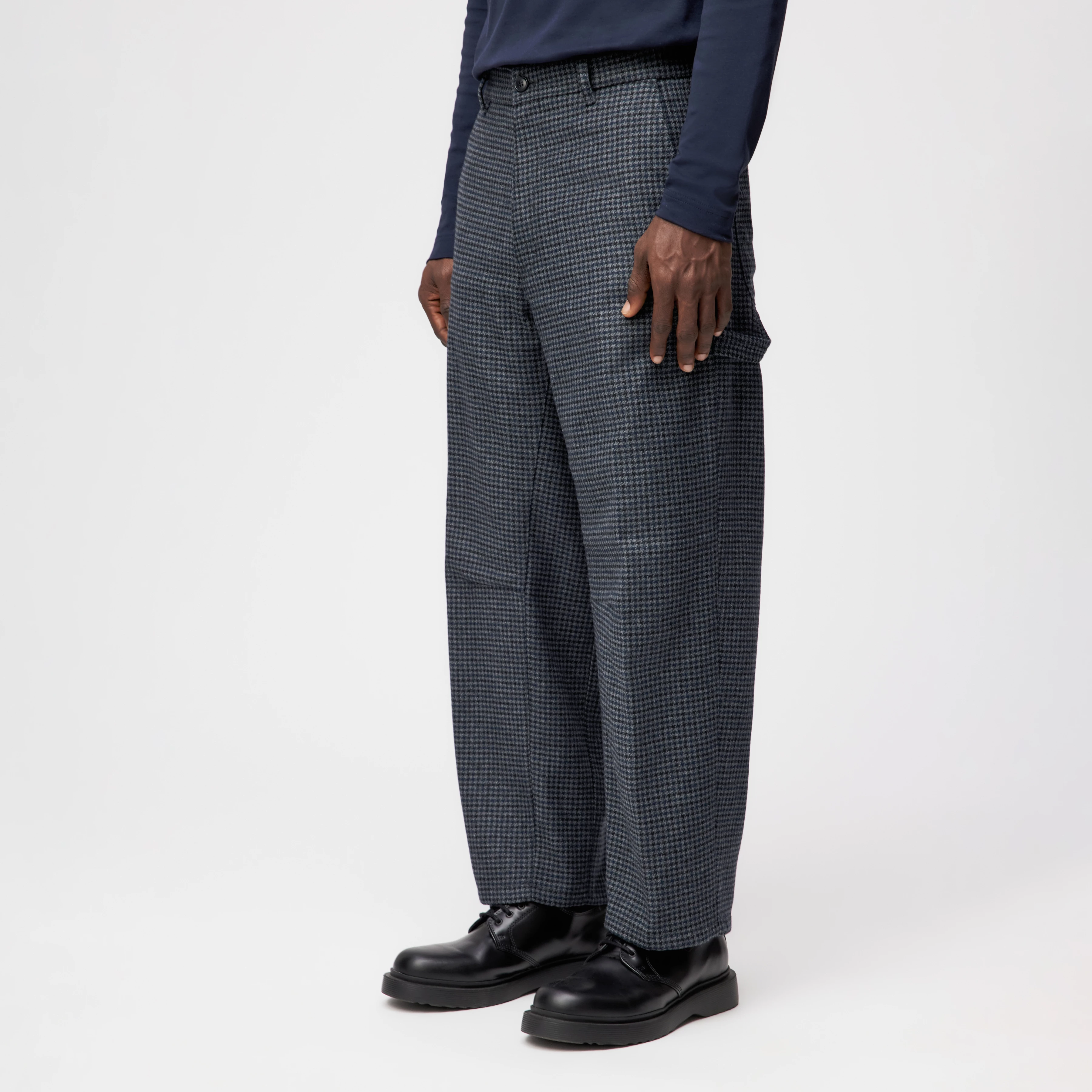 GONAGO - Utility Hose in Woll-Mix - Herren - grau - Frontansicht