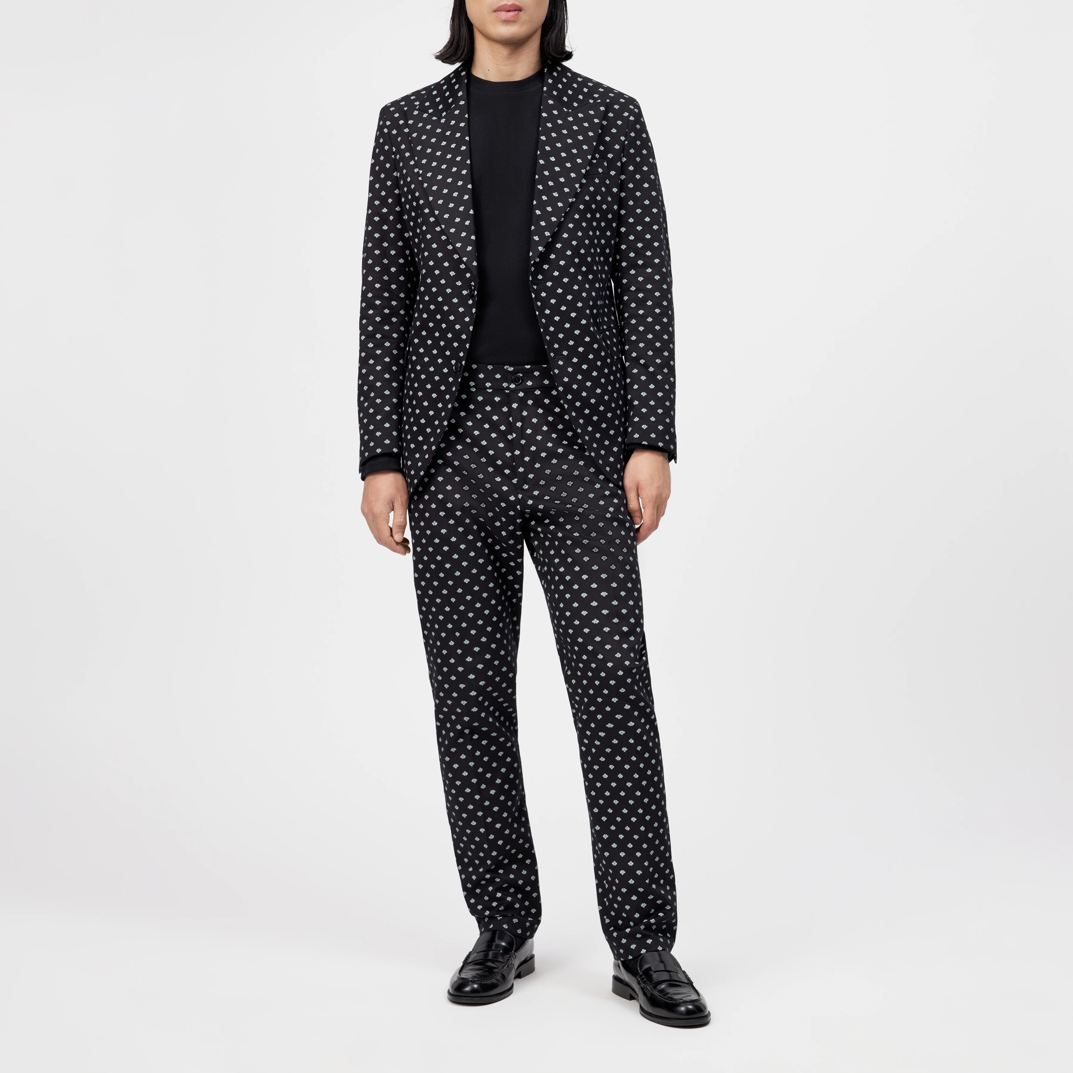 JACATO - Dinner jacket in cotton blend - men - Natural Aluminium - Ganzkörper-Frontansicht