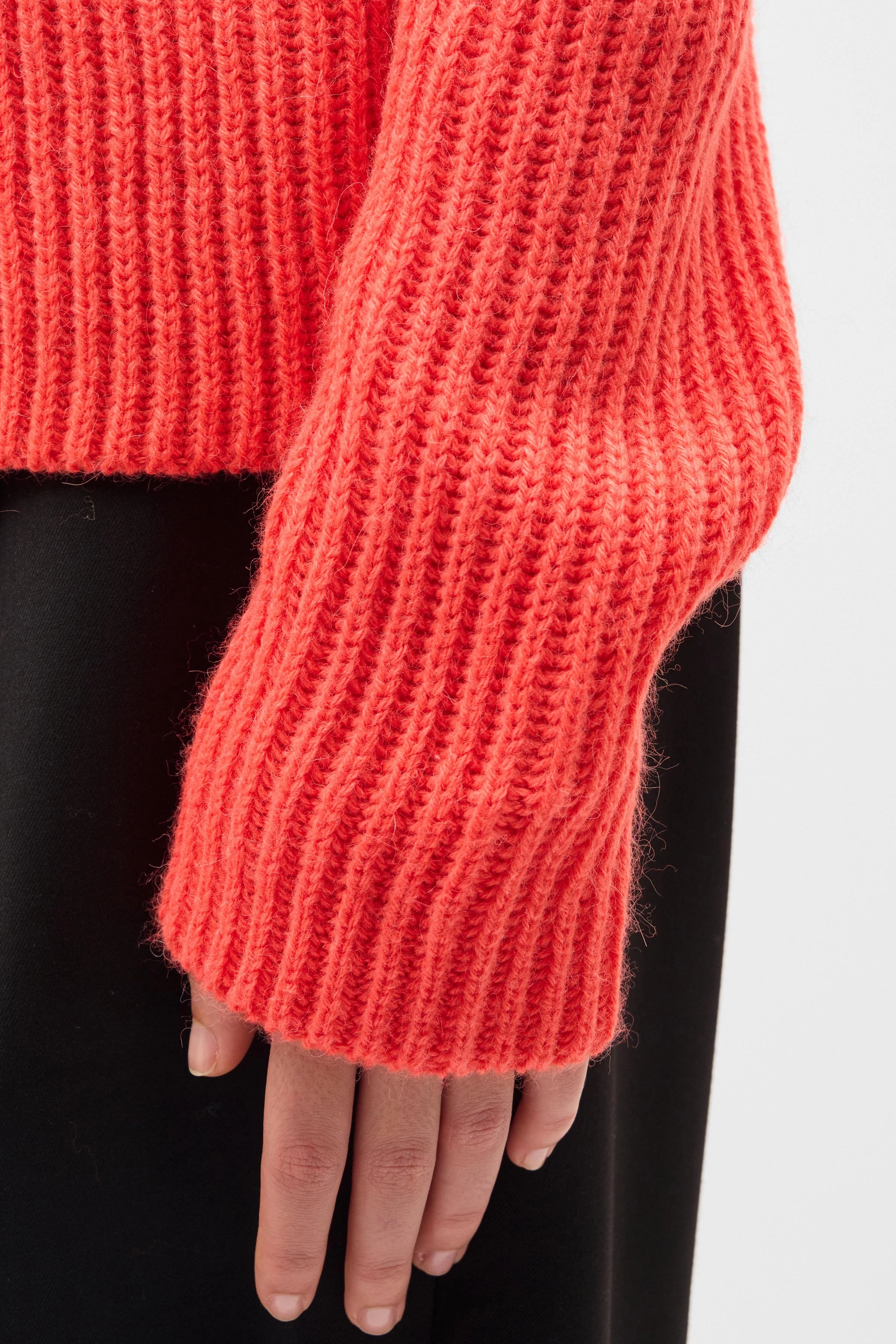 ARWEN - Coltrui van alpacawolmix - dames - oranje - Seitenansicht