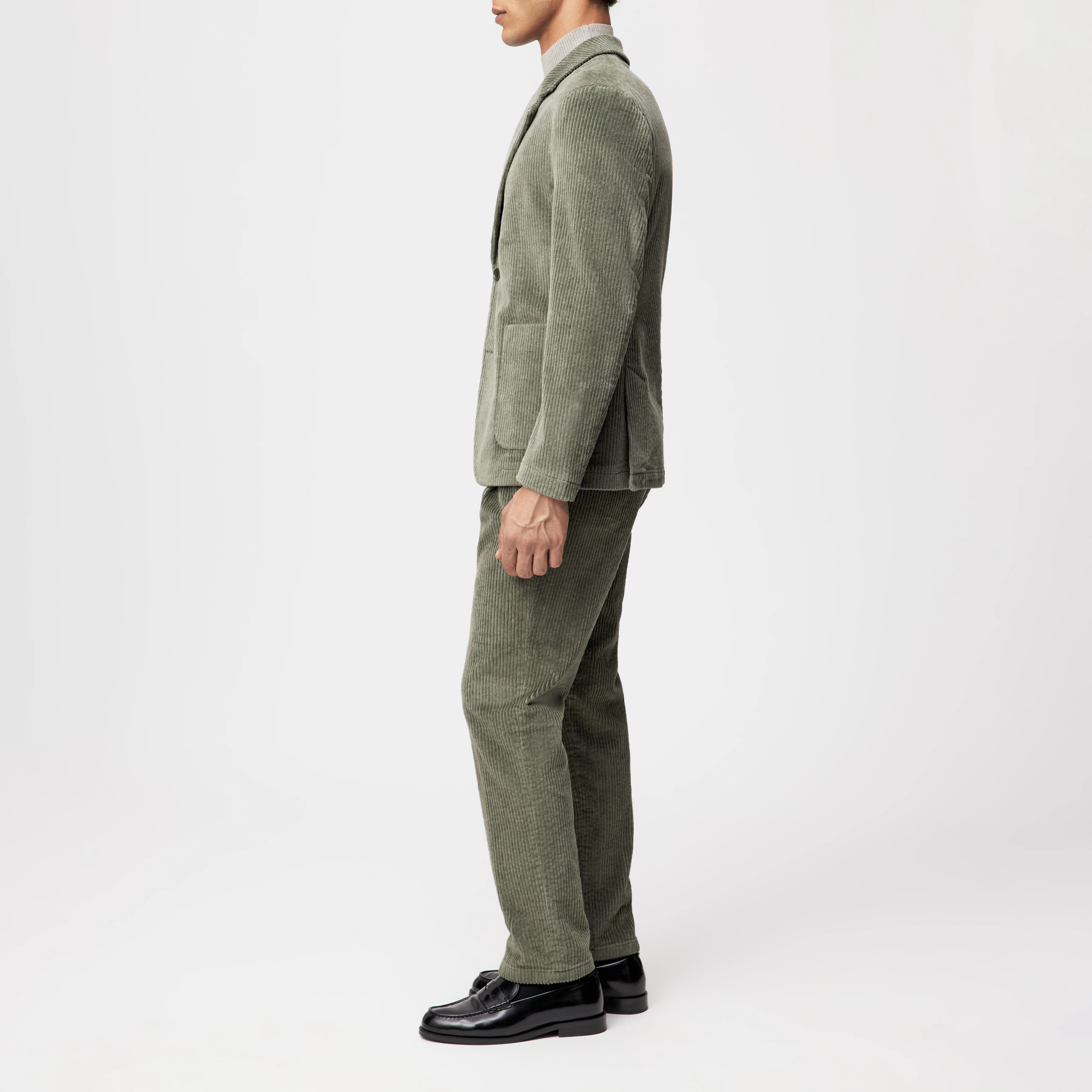 MARLS - Einreihiges Sakko in Baumwoll-Breitcord - Herren - grün - Seitenansicht