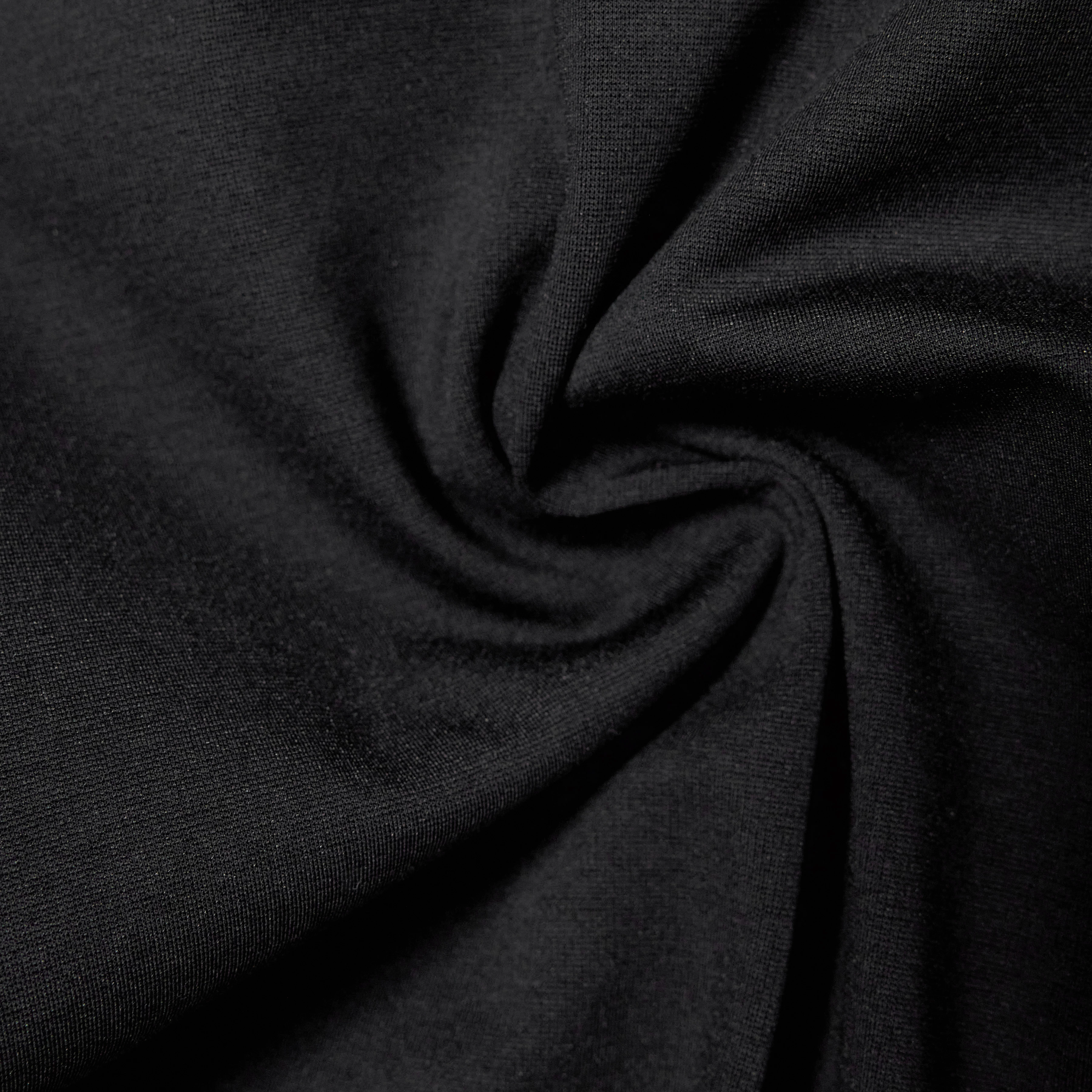 CHASY - Casual broek met plooi in Punto Milano - heren - zwart - Materialbild (B2C)