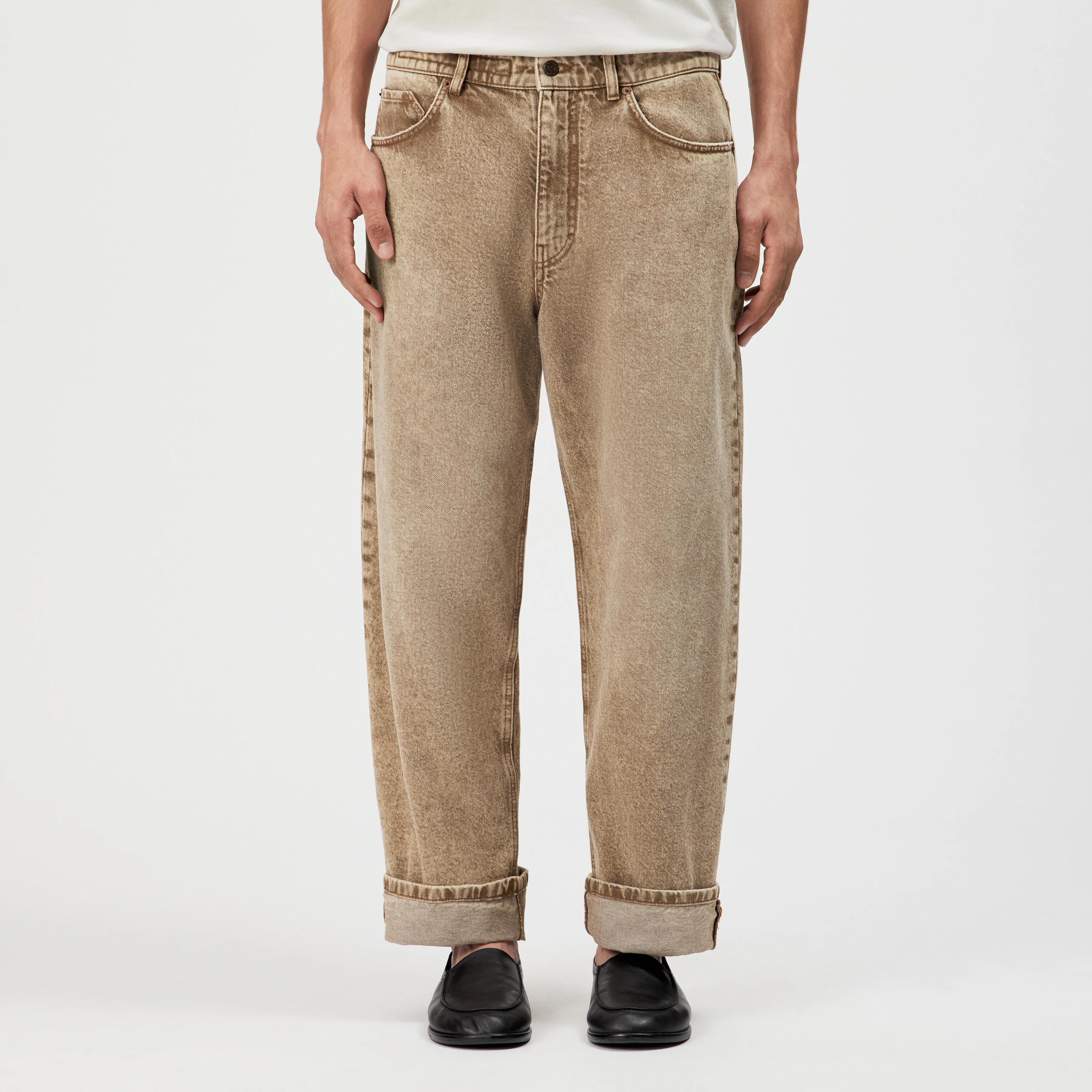 RAWDY_A - Tapered Jeans in reiner Baumwolle - Herren - braun - Frontansicht