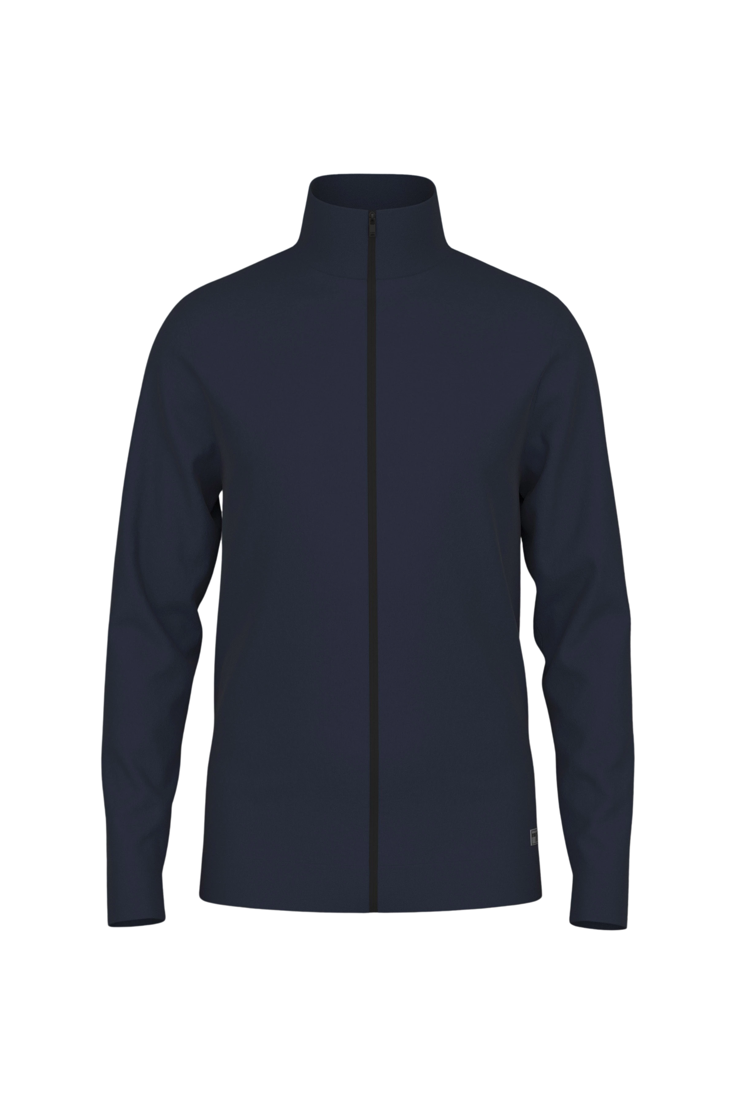 RANTONIO - Zip jacket with stand-up collar - men - blue - Freisteller Frontansicht