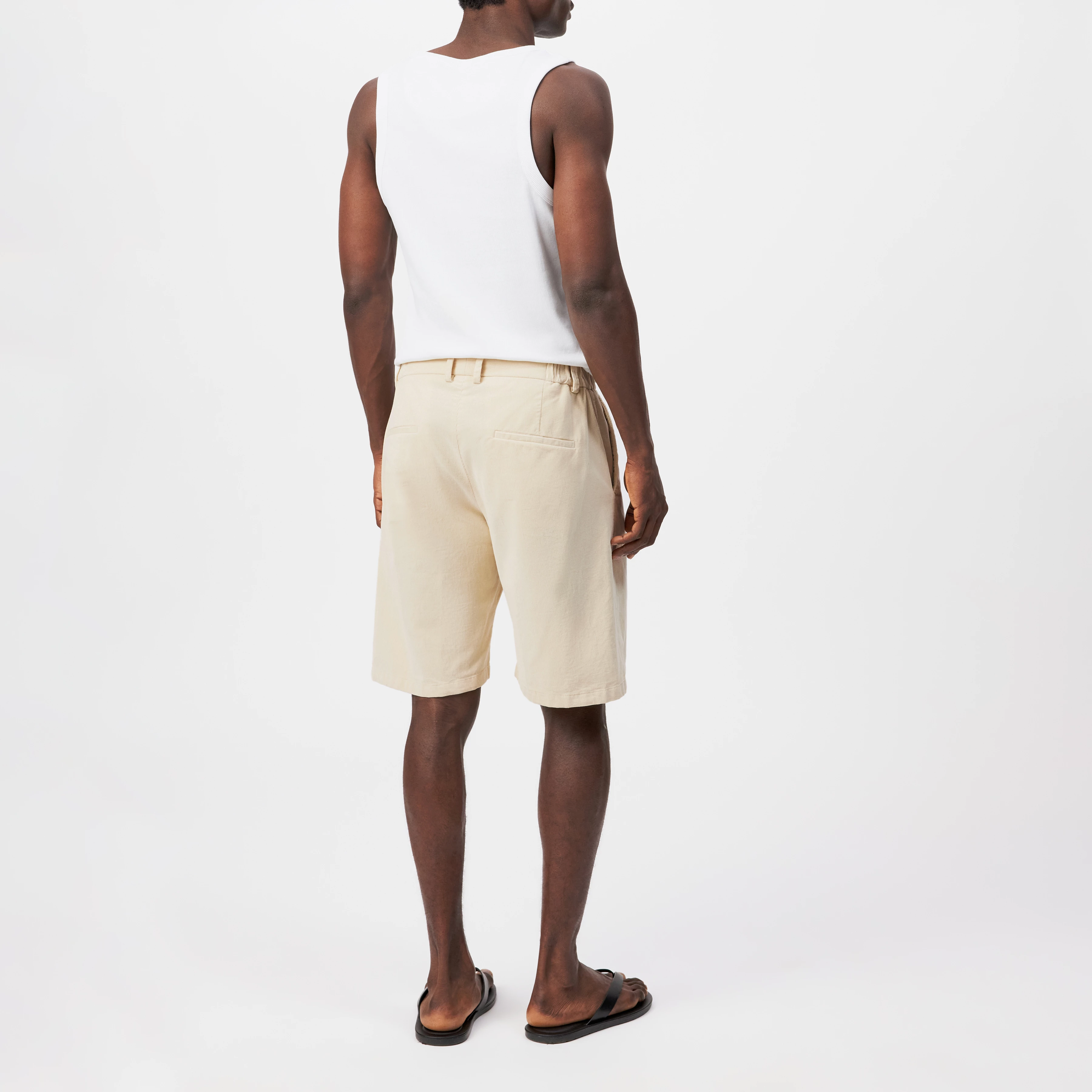 YASAN - Regular Fit Short in Cord - Herren - beige - Rückansicht
