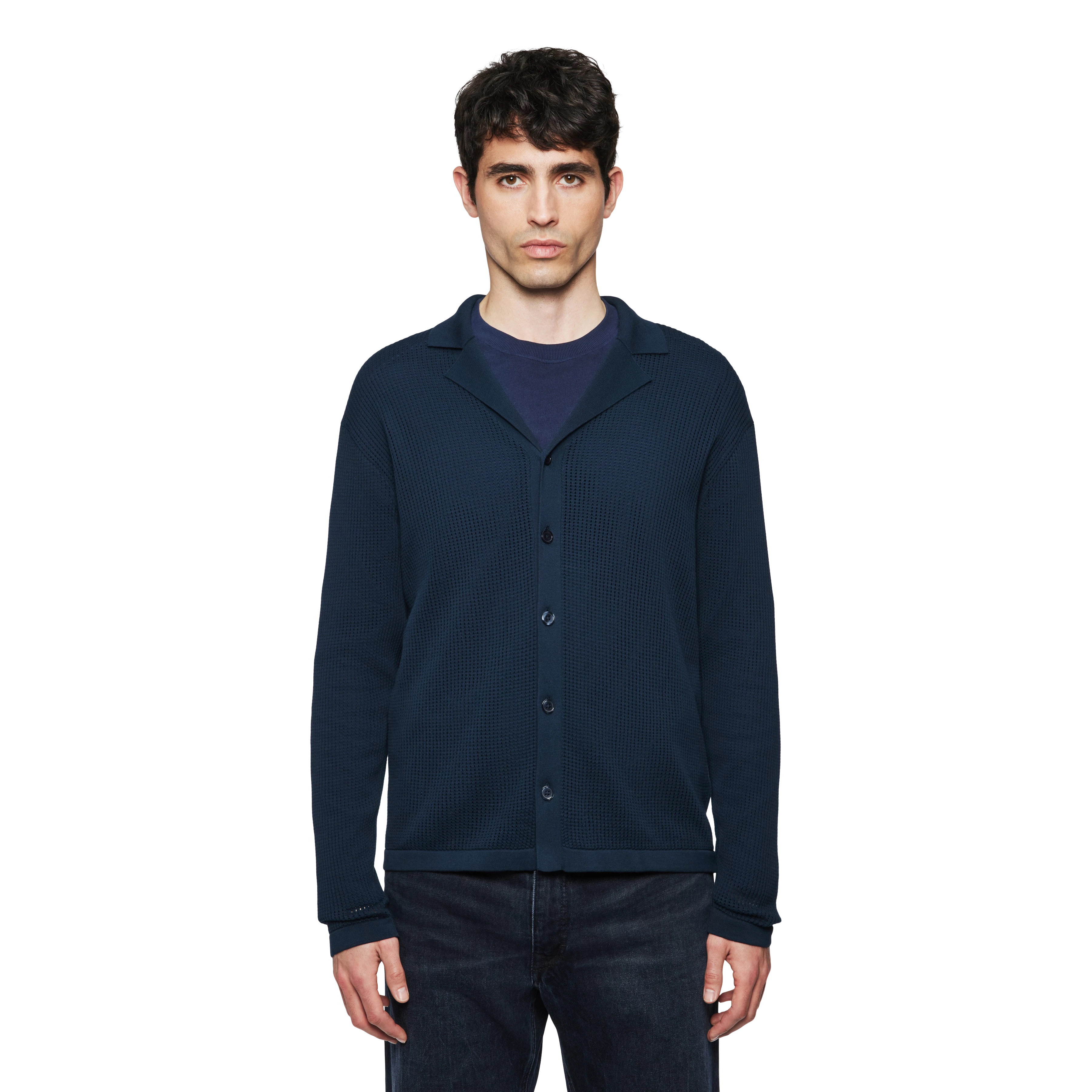 RAYMONT - Cardigan in Baumwolle - Herren - blau - Frontansicht