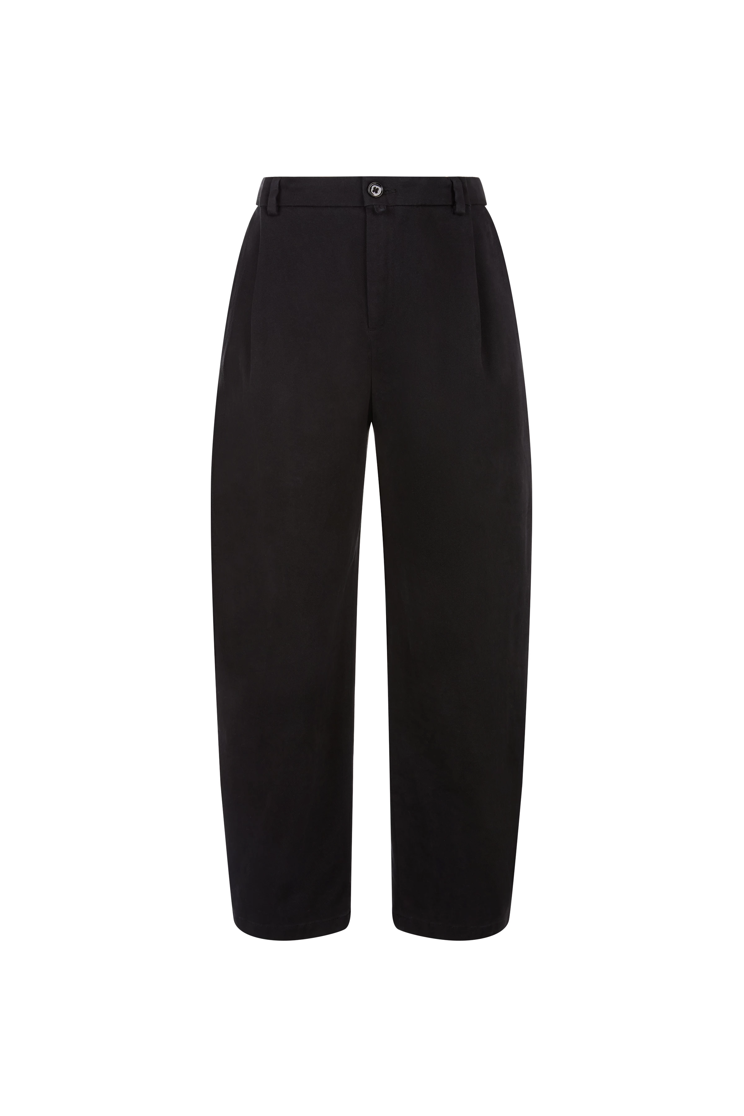 EARLY - Bundfaltenhose mit Barrel Leg - Damen - schwarz - Freisteller Frontansicht