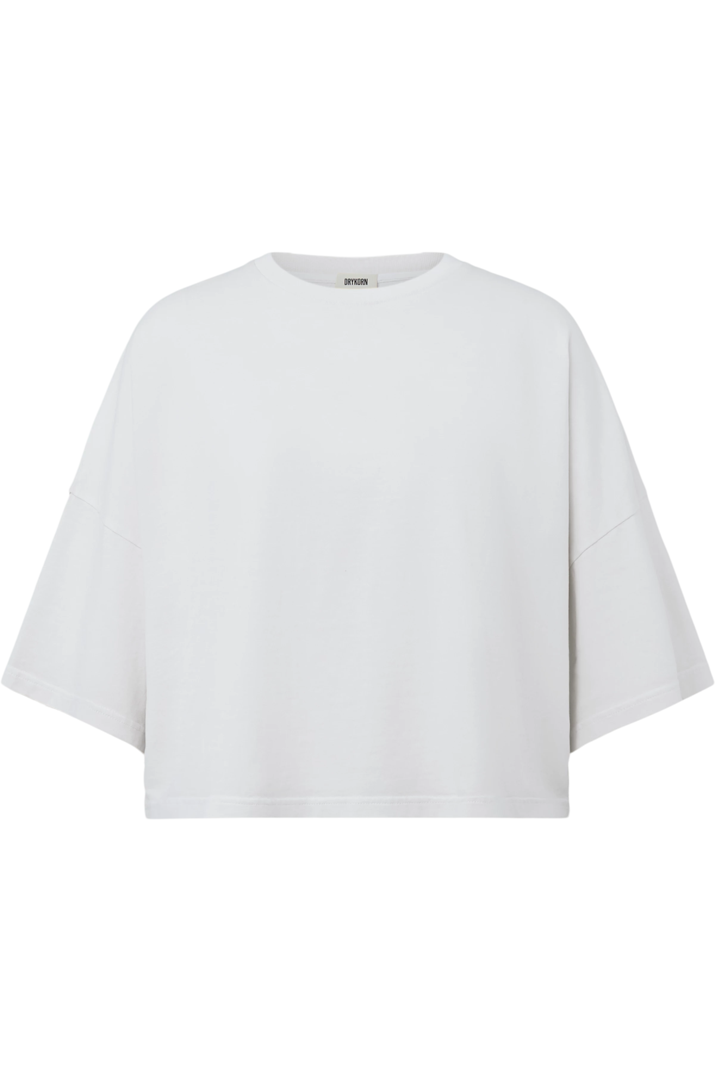 MARVA - Boxy short-sleeve T-shirt in pure cotton - women - white - Freisteller Frontansicht