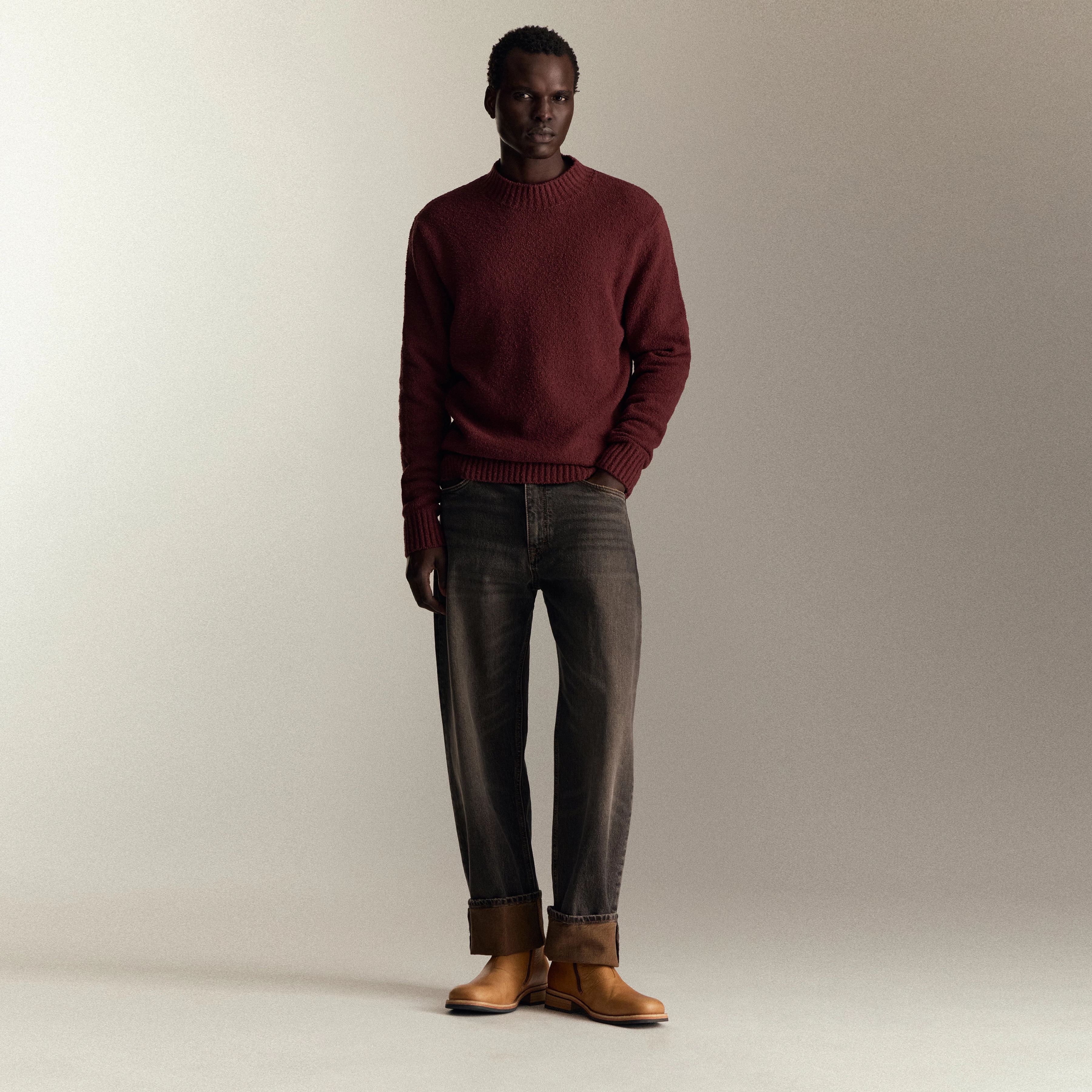 RAWDY_A - Pure cotton tapered jeans - men - beige