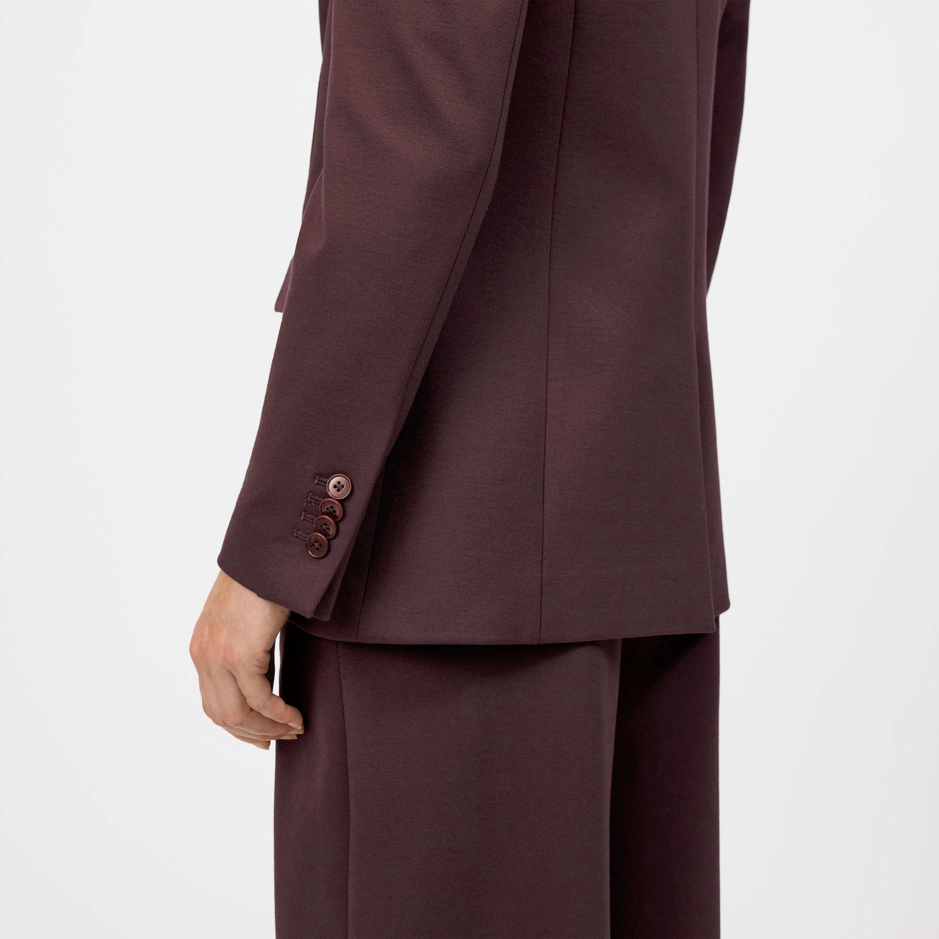 ATLIN_2 - Single-button blazer in a viscose blend - women - red - Detailansicht am Model